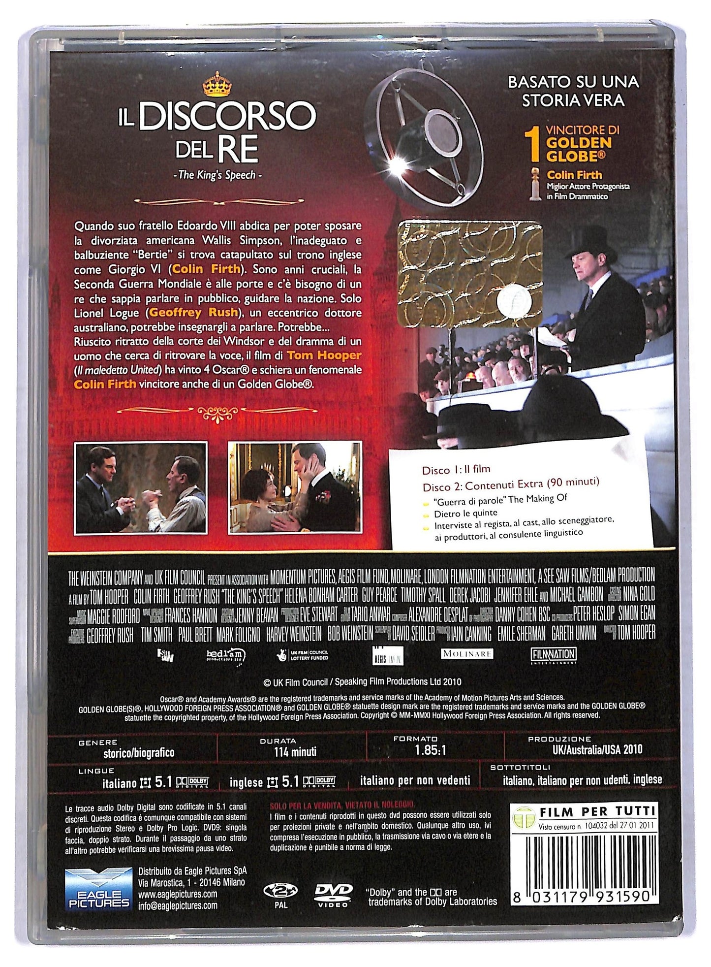 EBOND Il discorso del re DVD DB774529