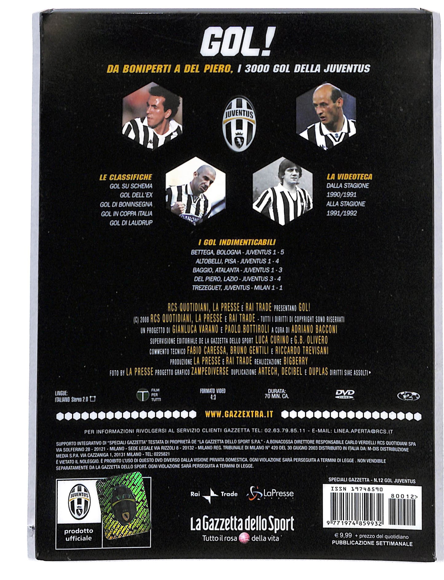 EBOND Gol!Da Boniperti a Del Piero vol.12 EDITORIALE DVD DB774738