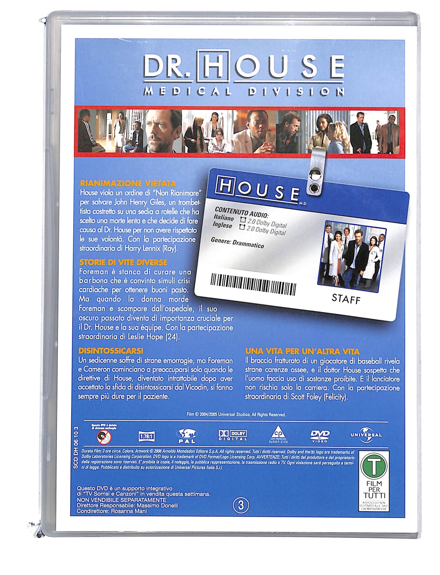 EBOND DR. House Medical Division Stagione 1 Disco 3 Epis. 9 - 12 DVD DB774764