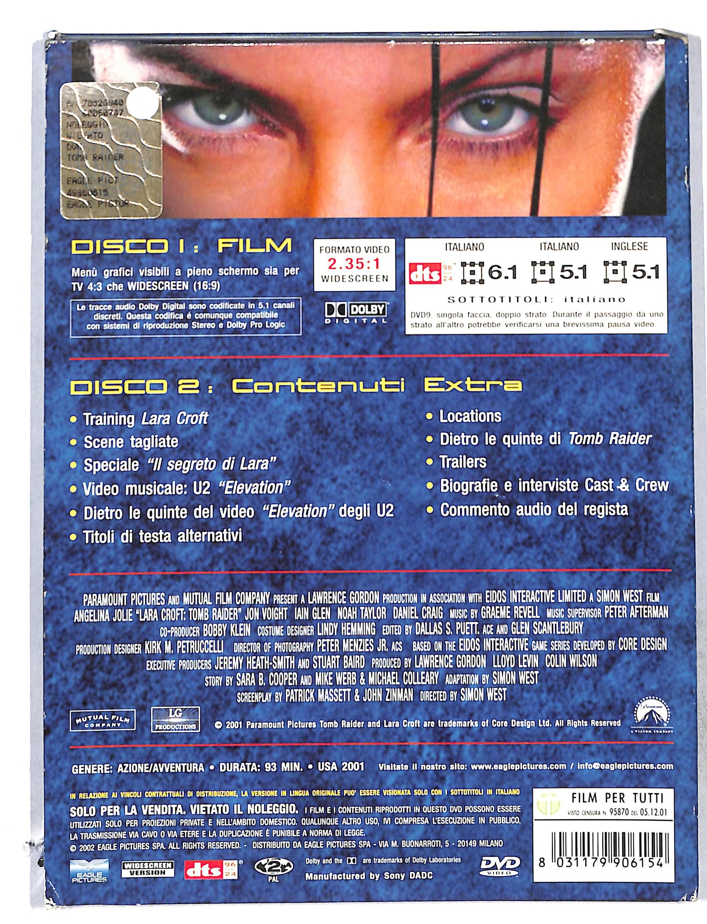 EBOND Lara Croft - Tomb Raider EDIZIONE SPECIALE DIGIPACK DVD DB774768