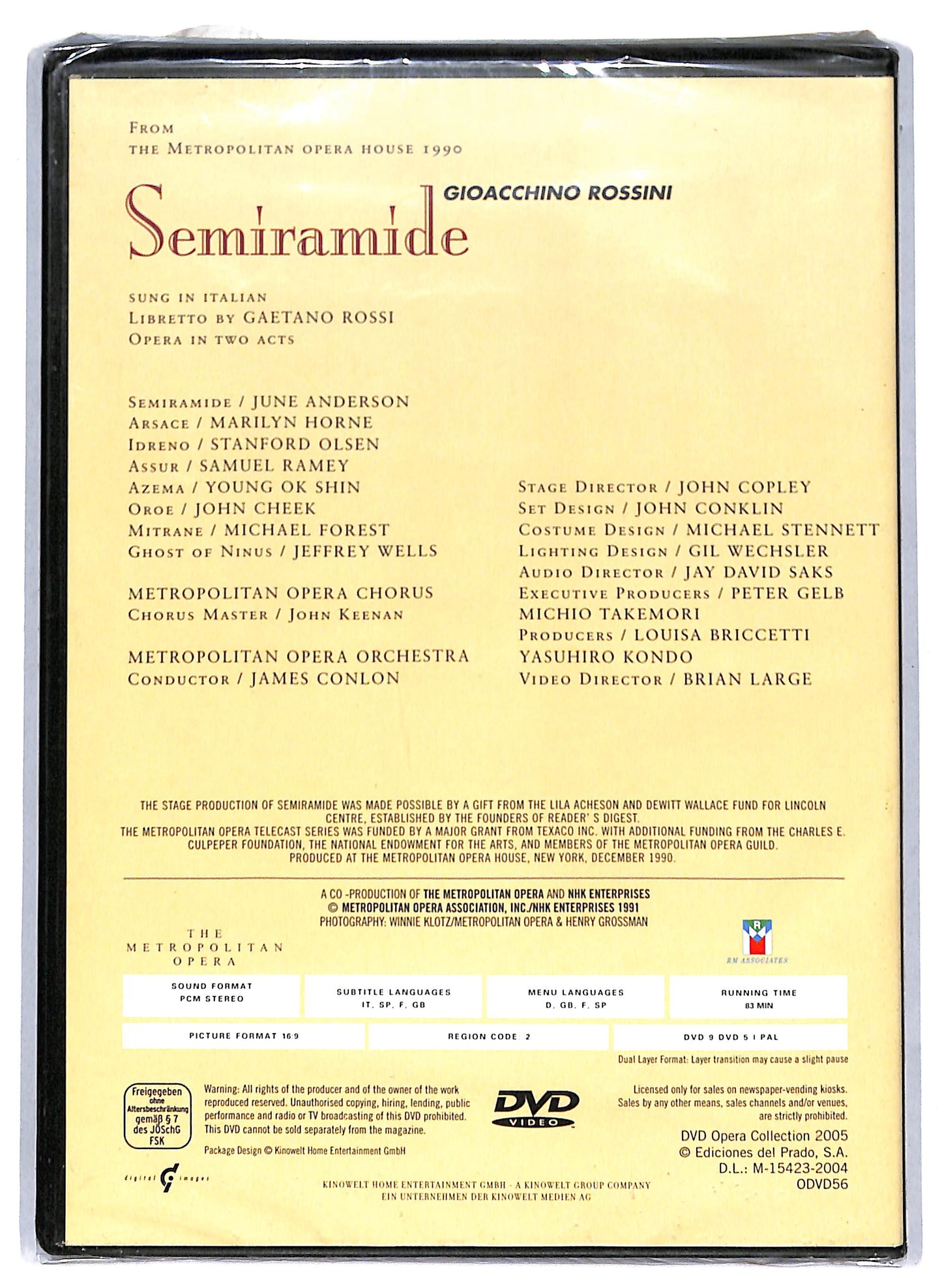 EBOND Dvd Opera Collection - Rossini - Semiramide vol 2 - opera DVD DB775002