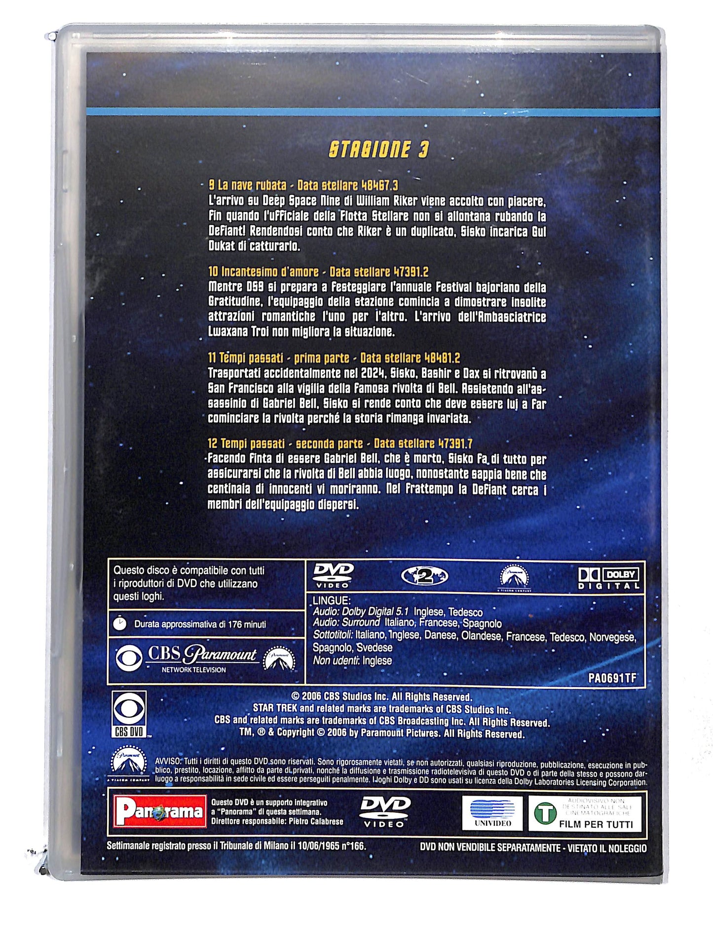 EBOND Star Trek Deep Space Nine Stagione 3 disco 3 eps 9-12 DVD DB775102