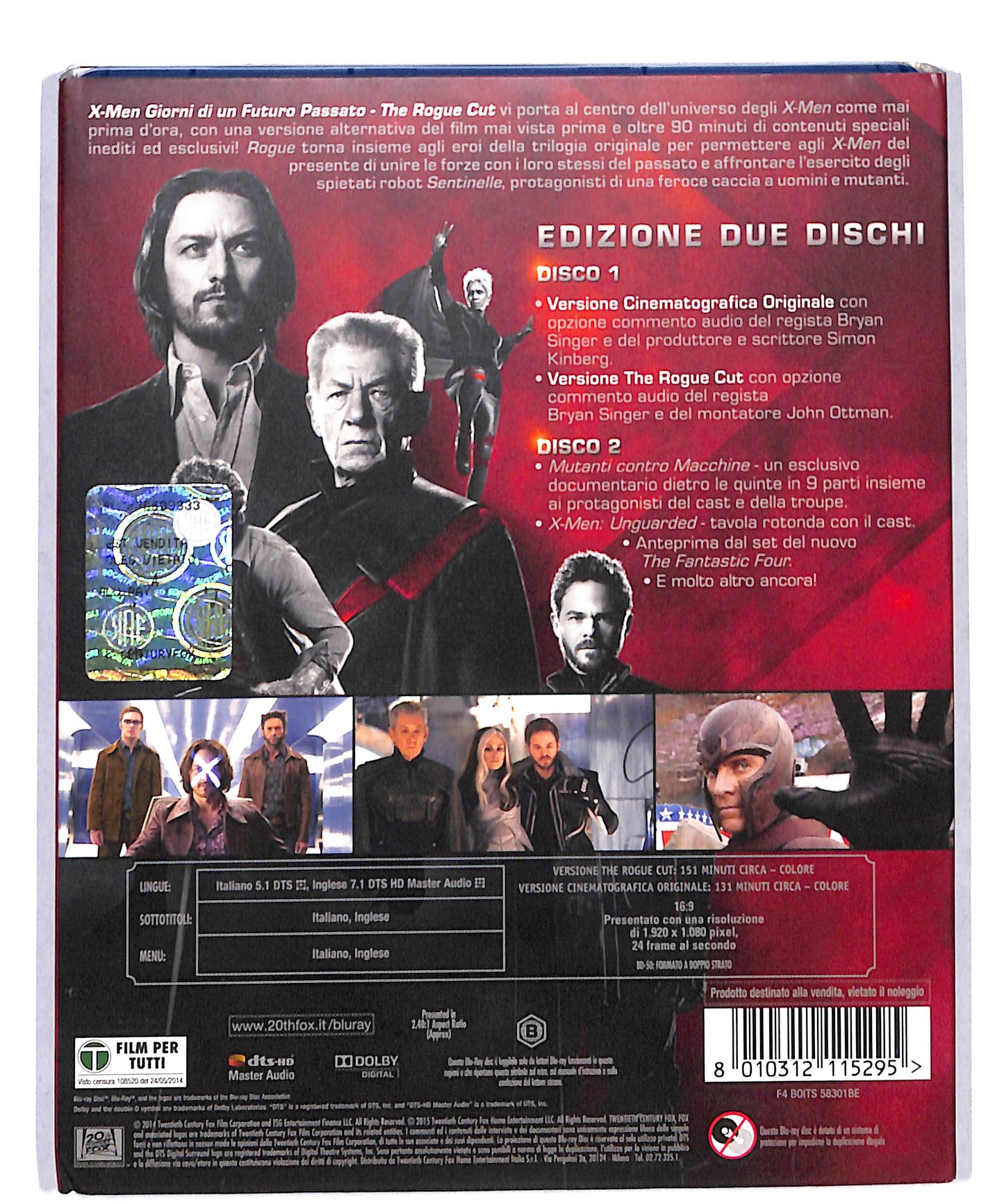 EBOND X - Men giorni di un futuro passato BLURAY BLURAY DB775115