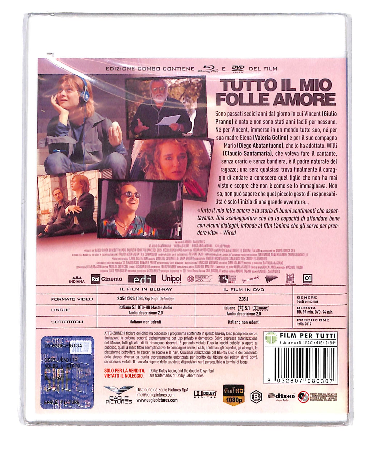 EBOND Tutto Il Mio Folle Amore - Combo + DVD BLURAY DB775119