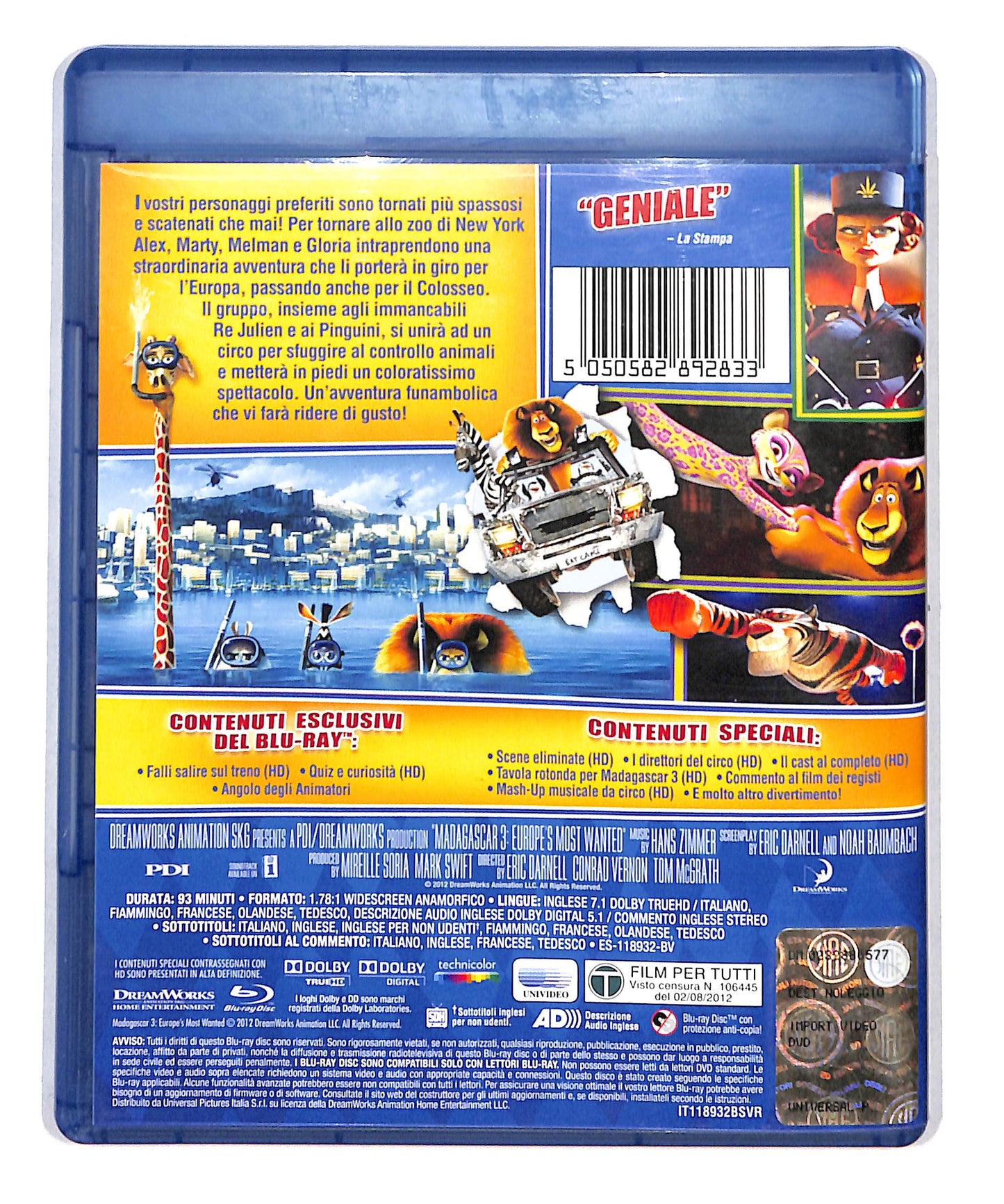 EBOND Madagascar 3 - Ricercati in Europa NOLEGGIO BLURAY DB775124