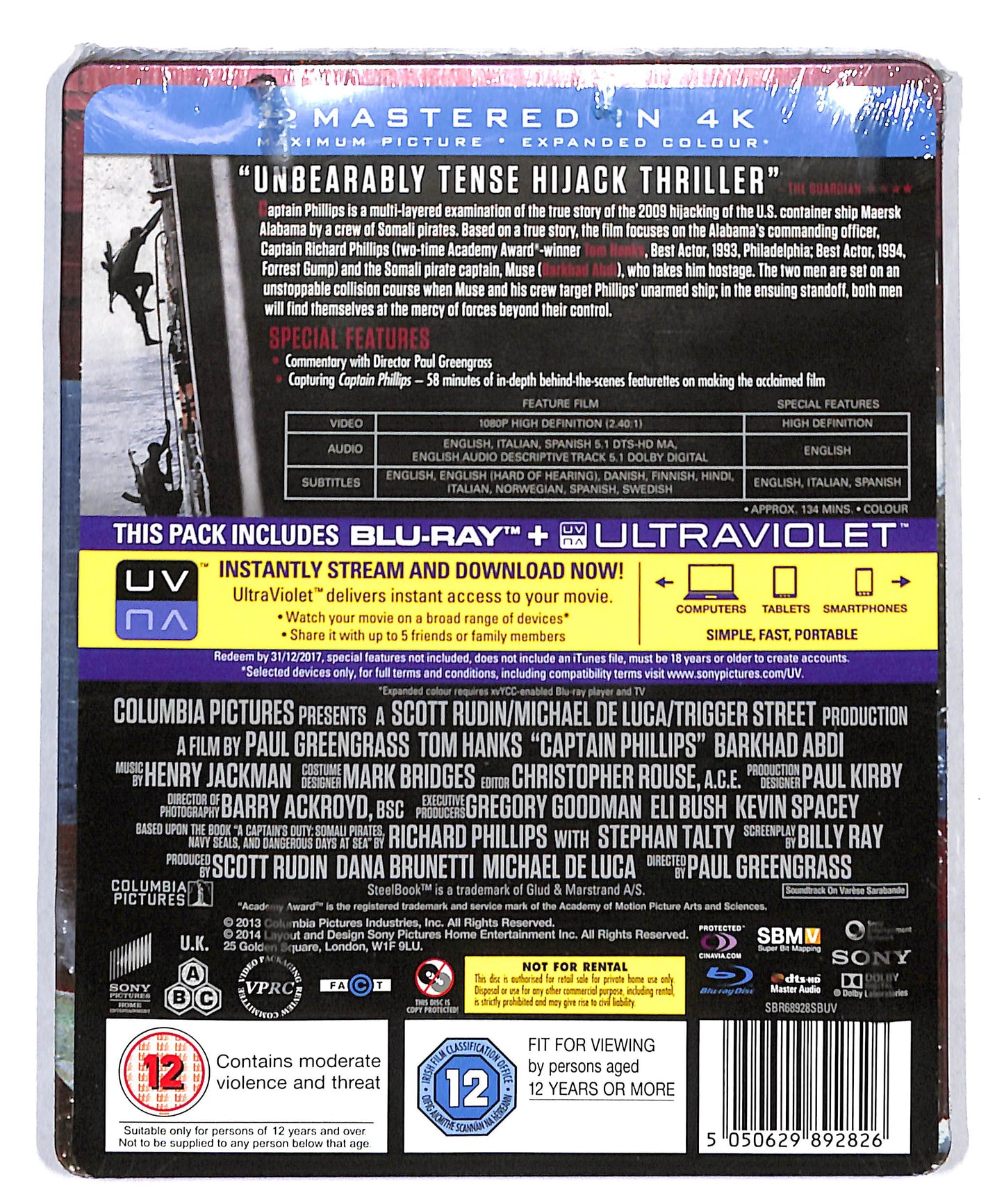 EBOND Captain Phillips Steelbook Edition BLURAY DB775154