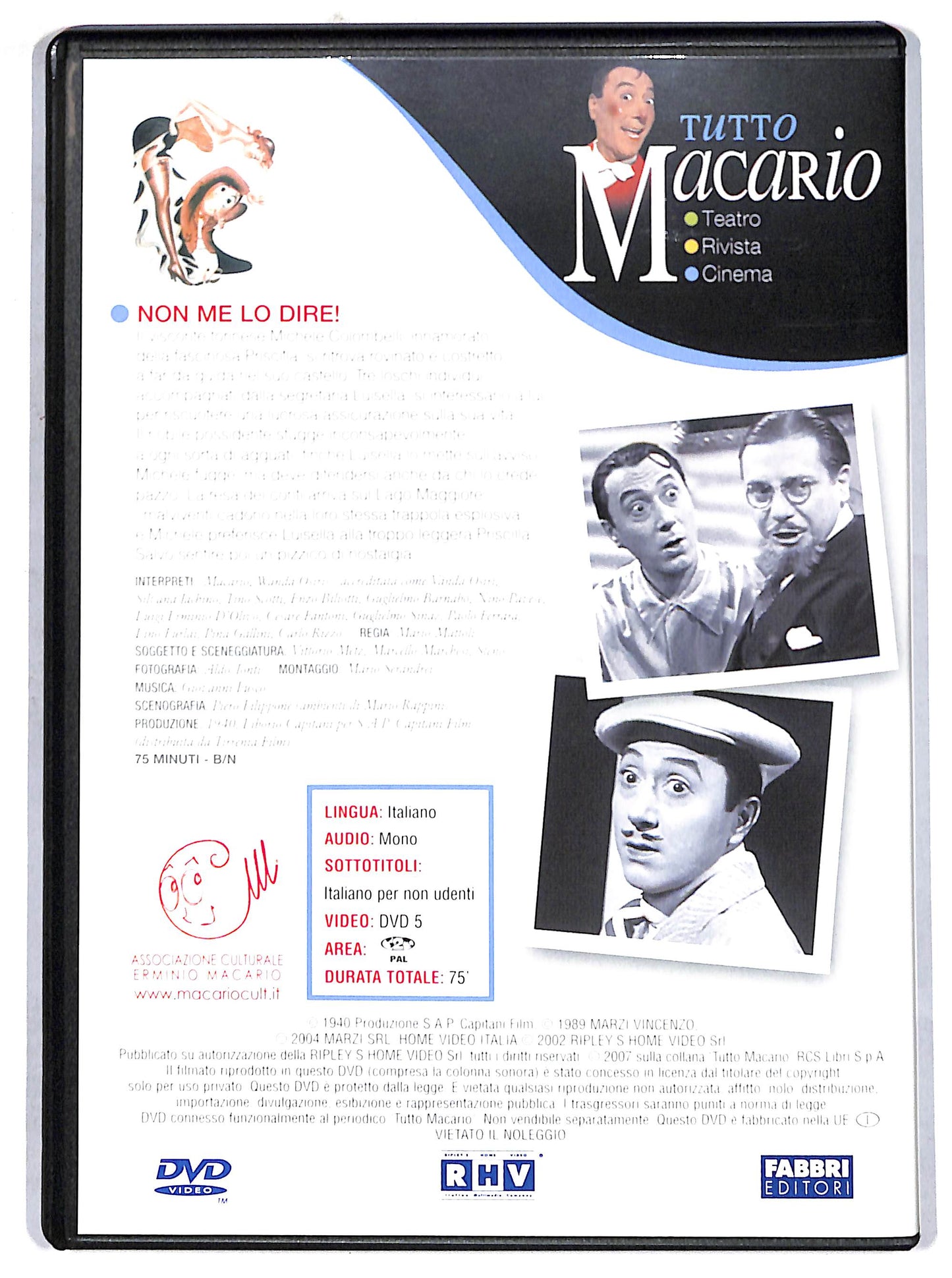 EBOND tutto macario - Non me lo dire! EDITORIALE DVD DB775620