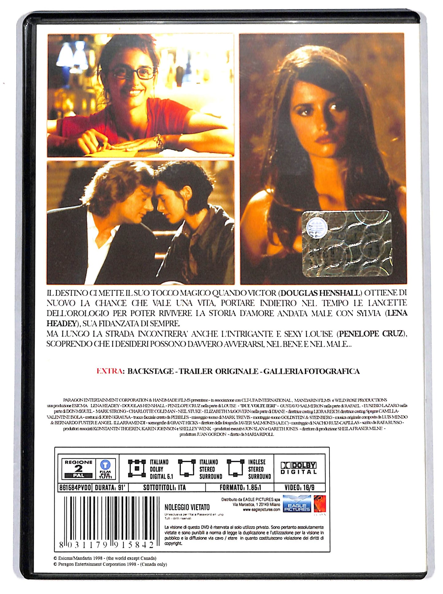 EBOND Due volte ieri NOLEGGIO DVD DB776121