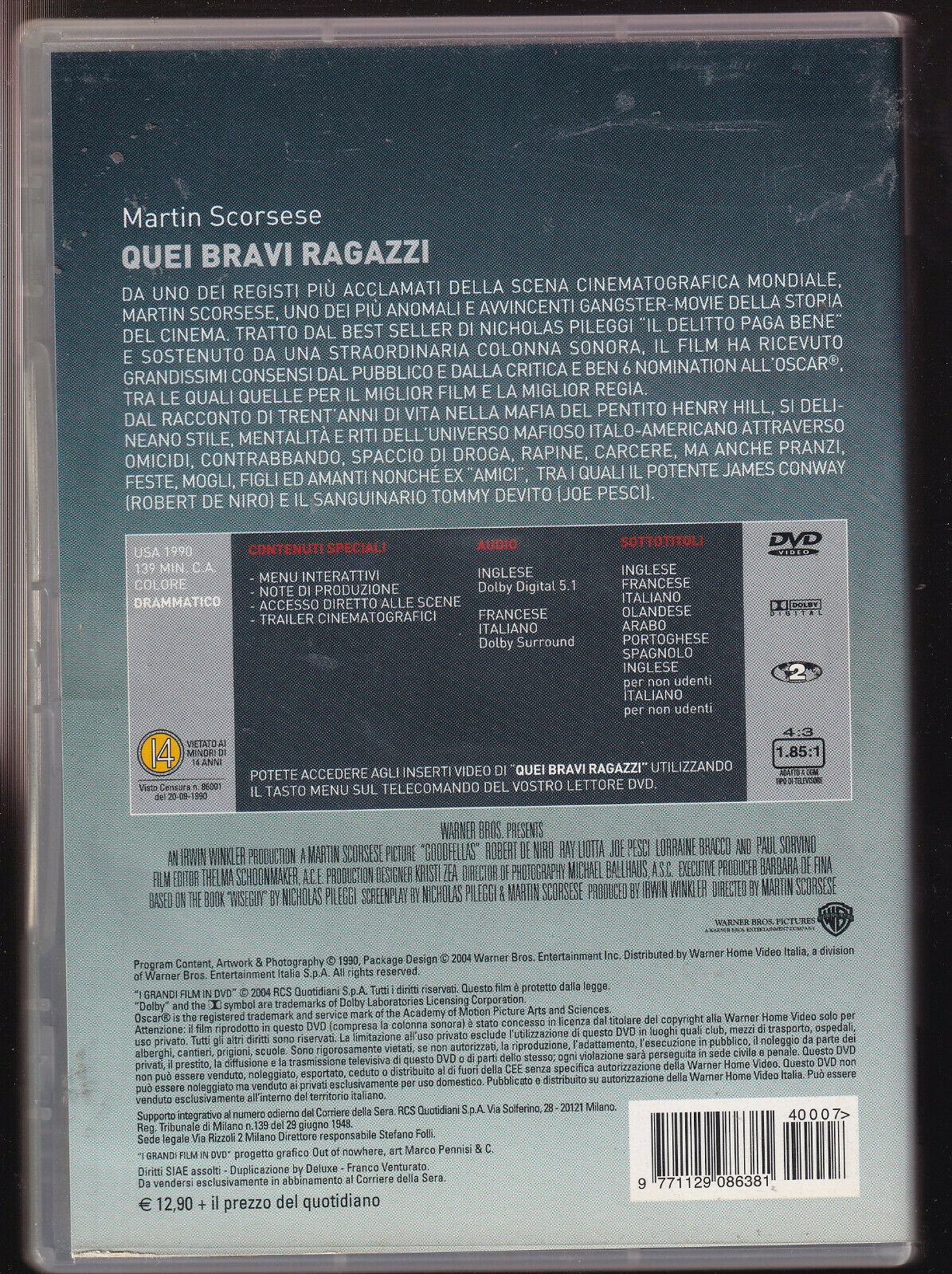 EBOND Quei Bravi Ragazzi Editoriale Corriere Della Sera DVD DB776313