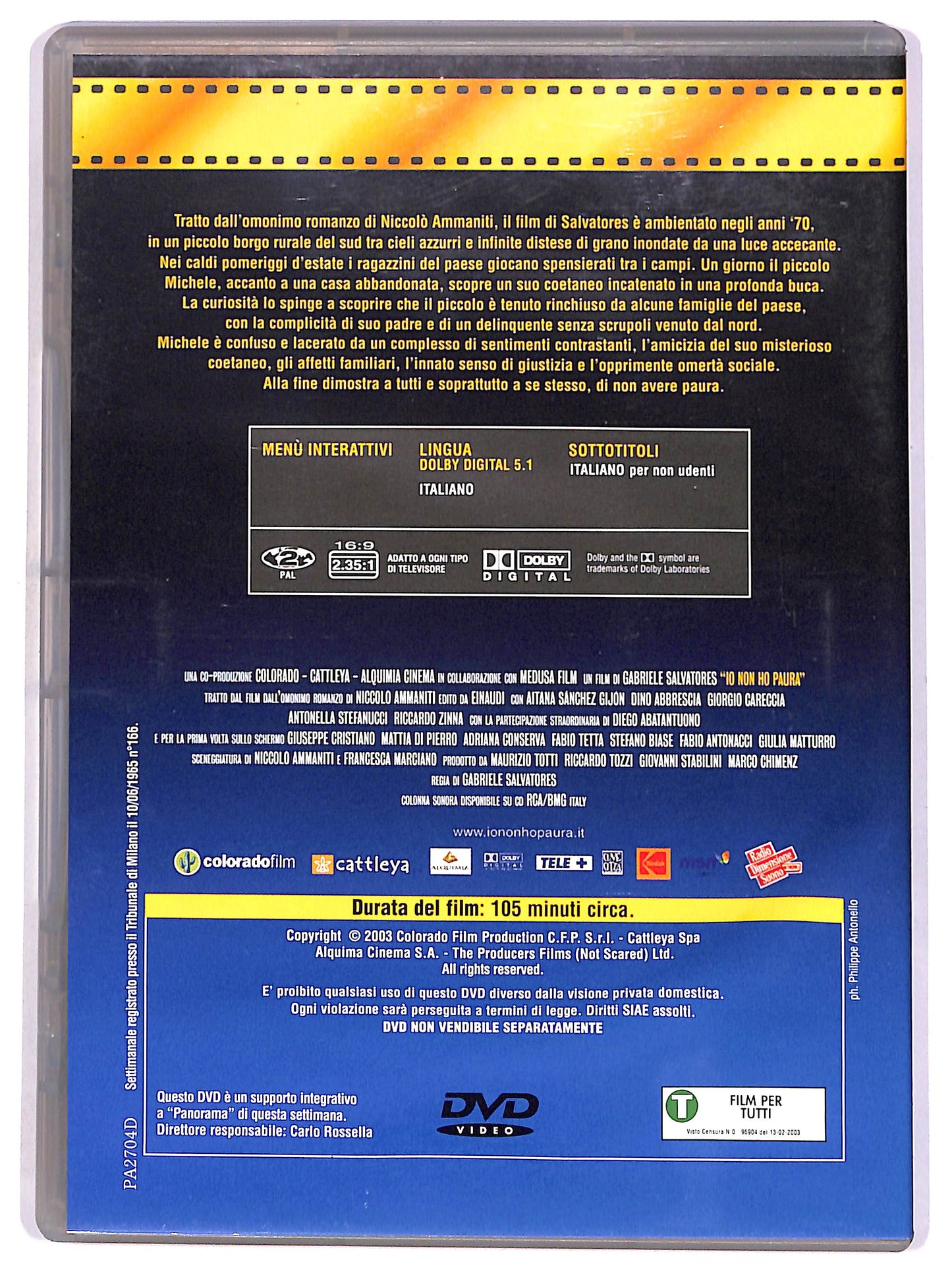 EBOND Io non ho paura EDITORIALE DVD DB776330