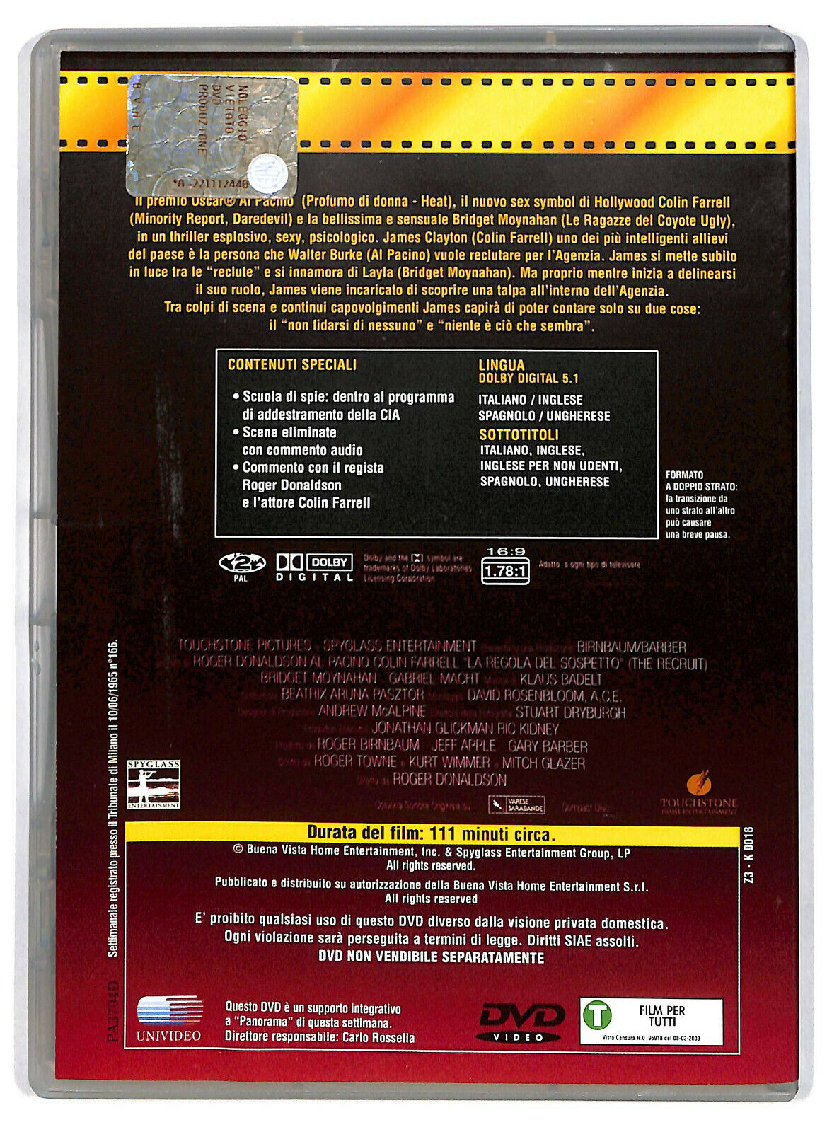 EBOND La Regola Del Sospetto Editoriale DVD DB776340