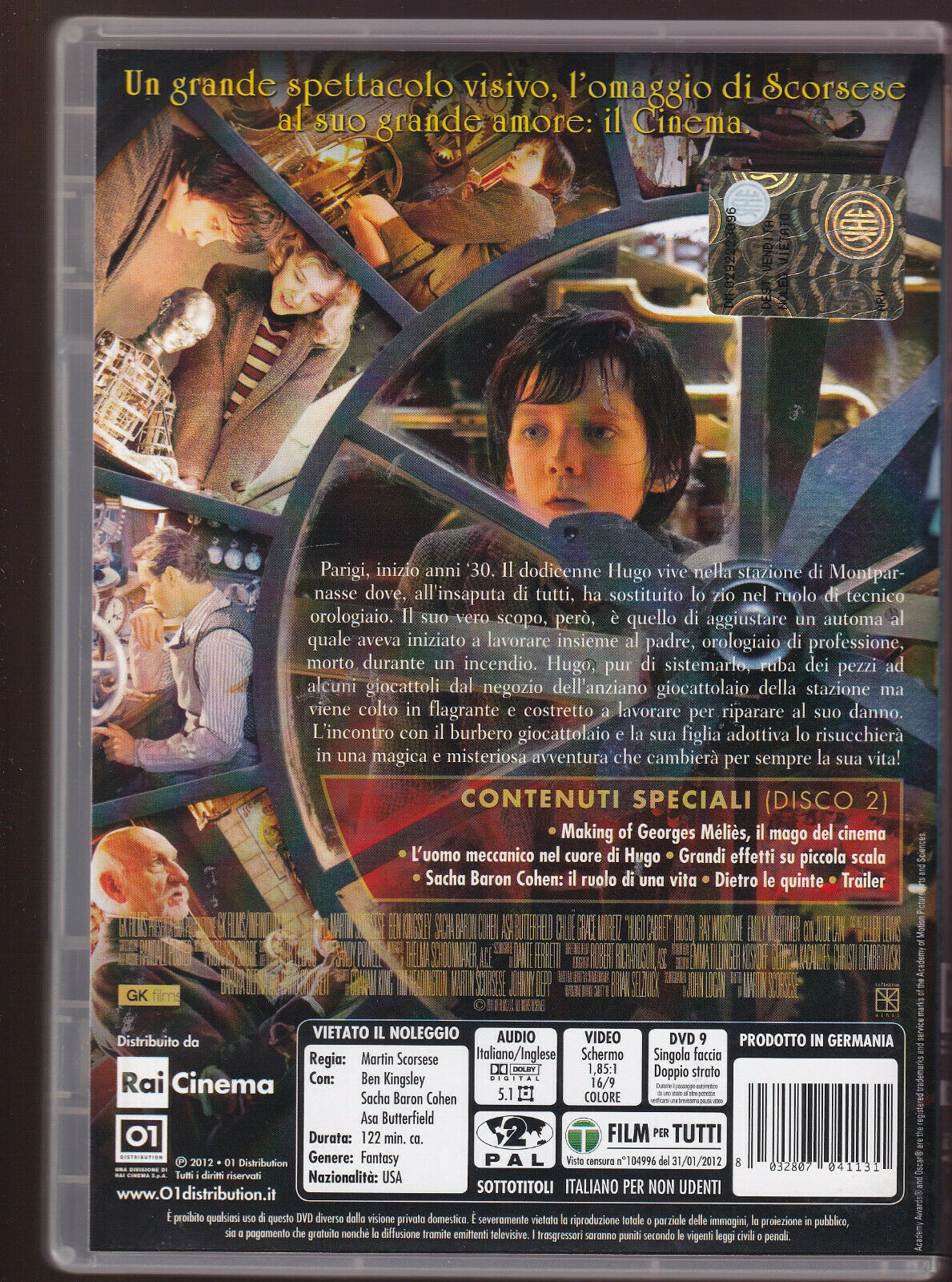 EBOND Hugo Cabret..occhiali 3d Inclusi NOLEGGIO DVD DB776664