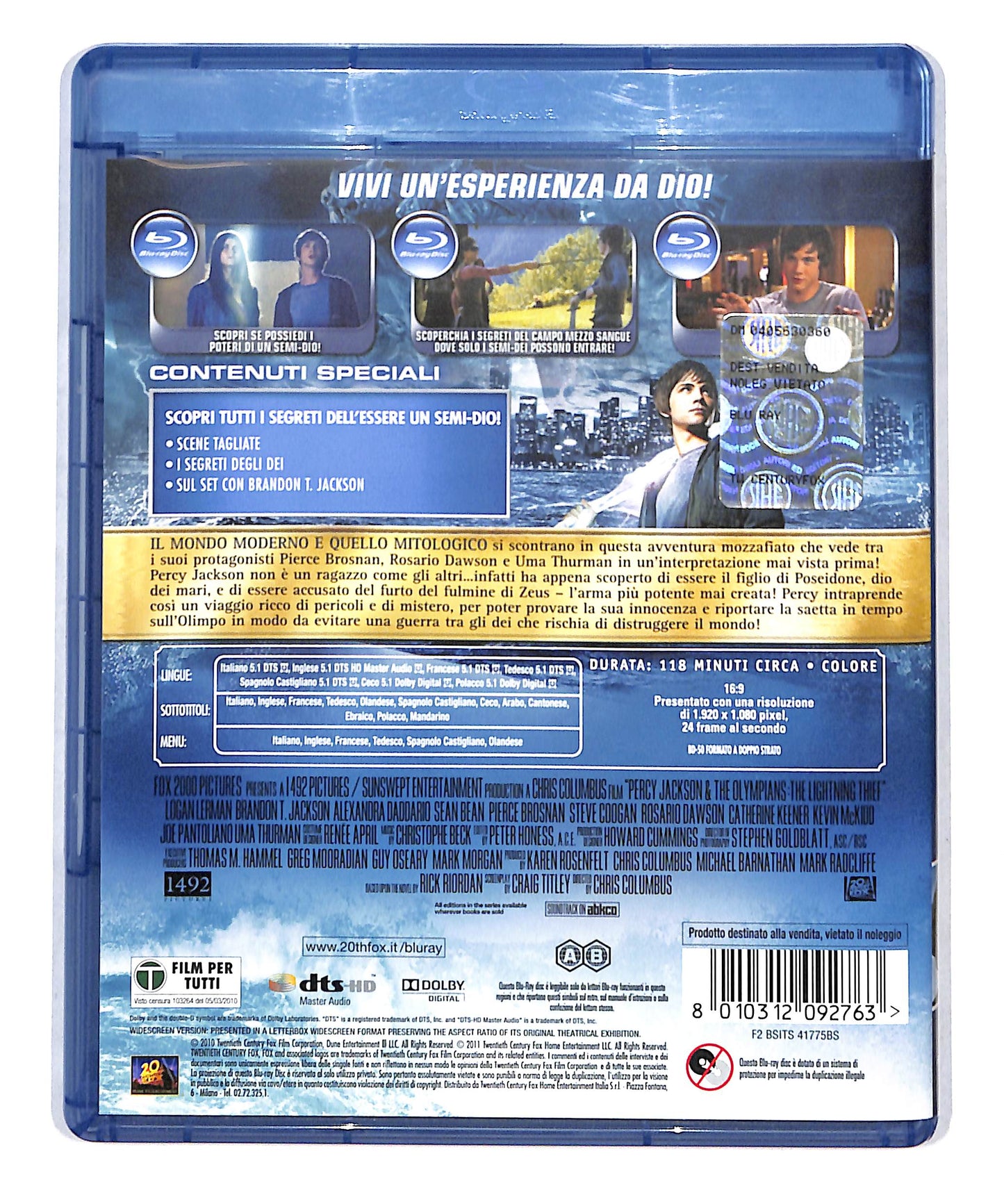 EBOND Percy Jackson e gli dei dell'Olimpo Il ladro di fulmini BLURAY DB777811
