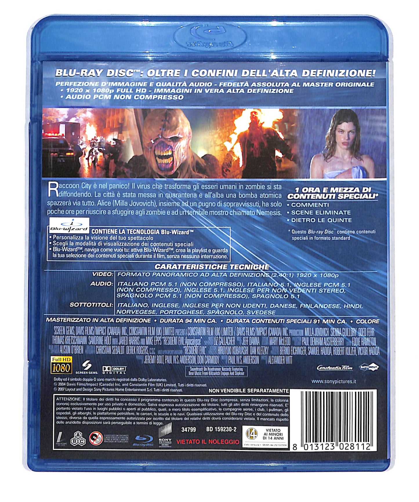 EBOND Resident Evil Apocalypse BLURAY DB777817