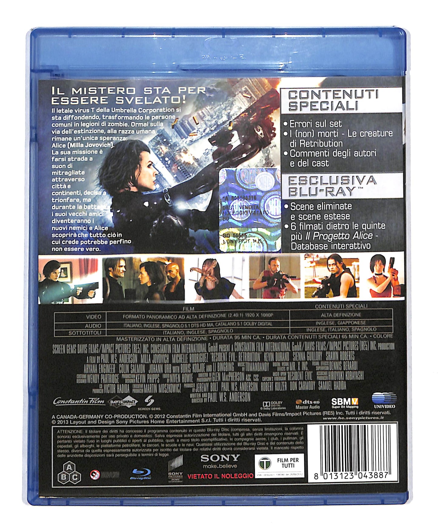 EBOND resident evil: retribution BLURAY BLURAY DB777820