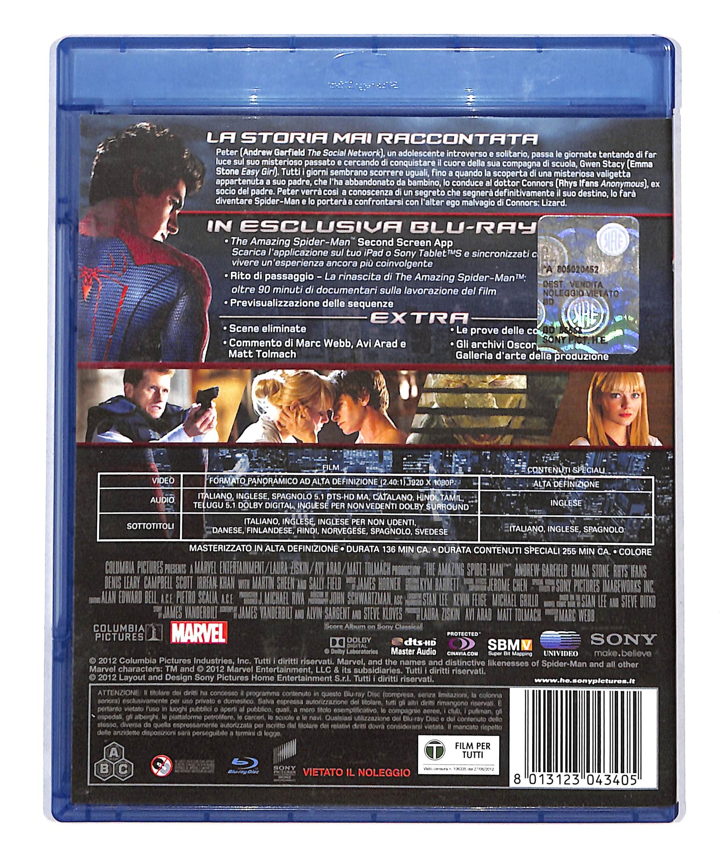 EBOND The amazing Spider-Man EDIZIONE SPECIALE 2 dischi BLURAY DB777822