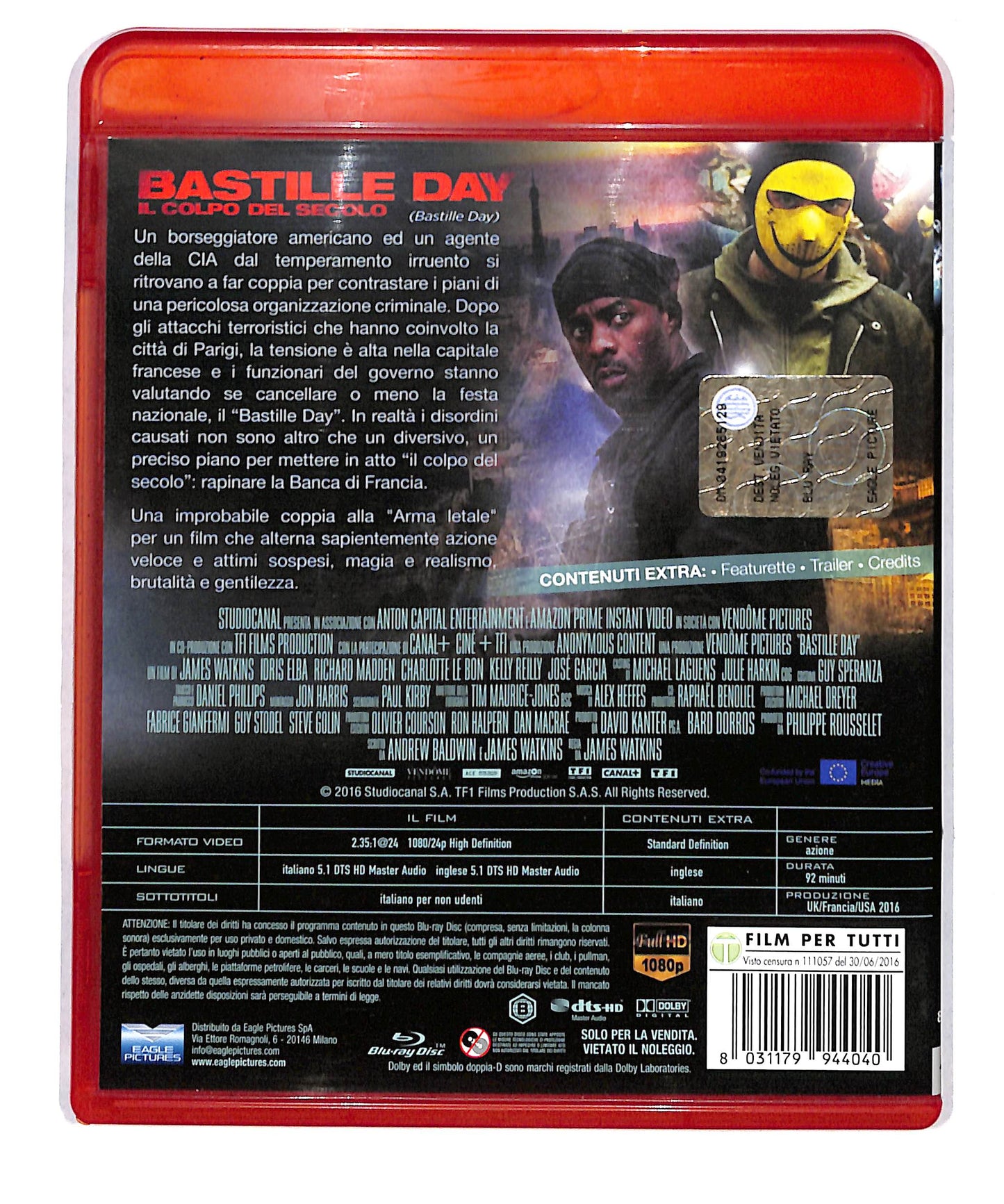 EBOND Bastille Day - Il Colpo Del Secolo BLURAY BLURAY BLURAY DB777854