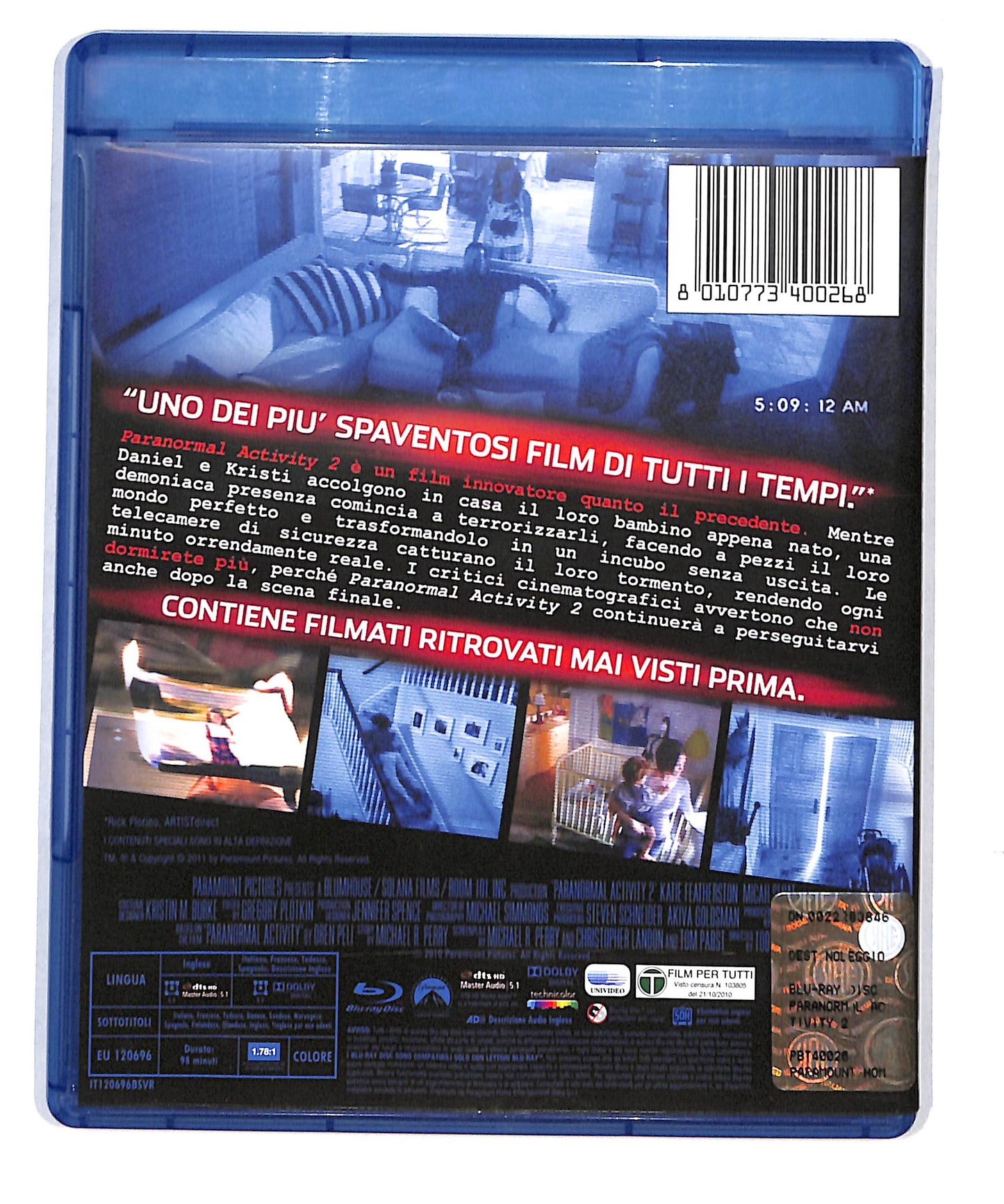 EBOND Paranormal Activity 2 Extended Cut BLURAY DB777858