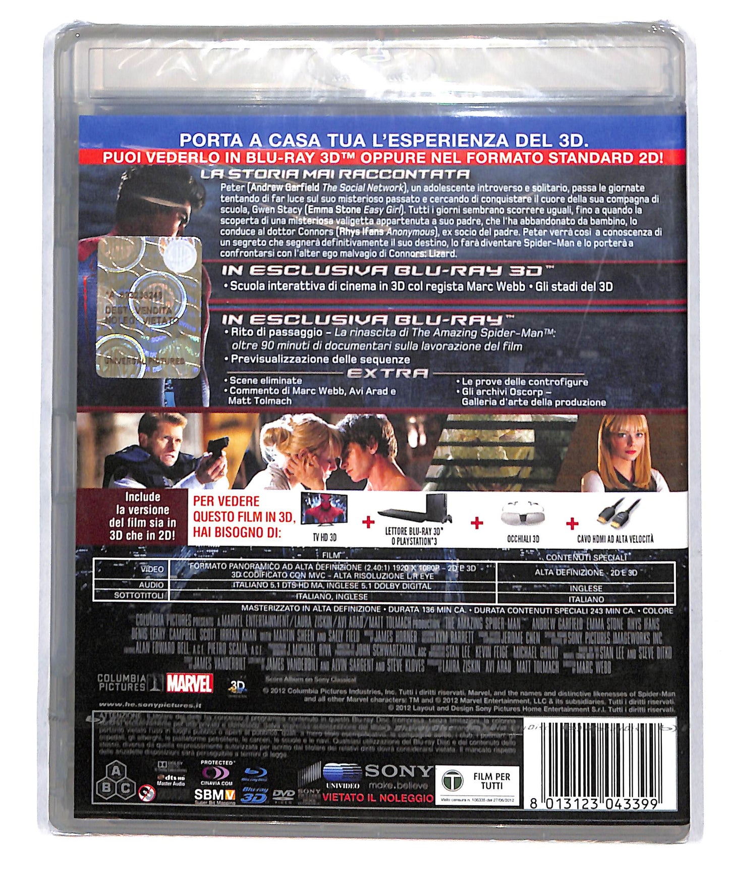 EBOND The Amazing Spider-Man + BLURAY 3D + BLURAY BLURAY DB777883