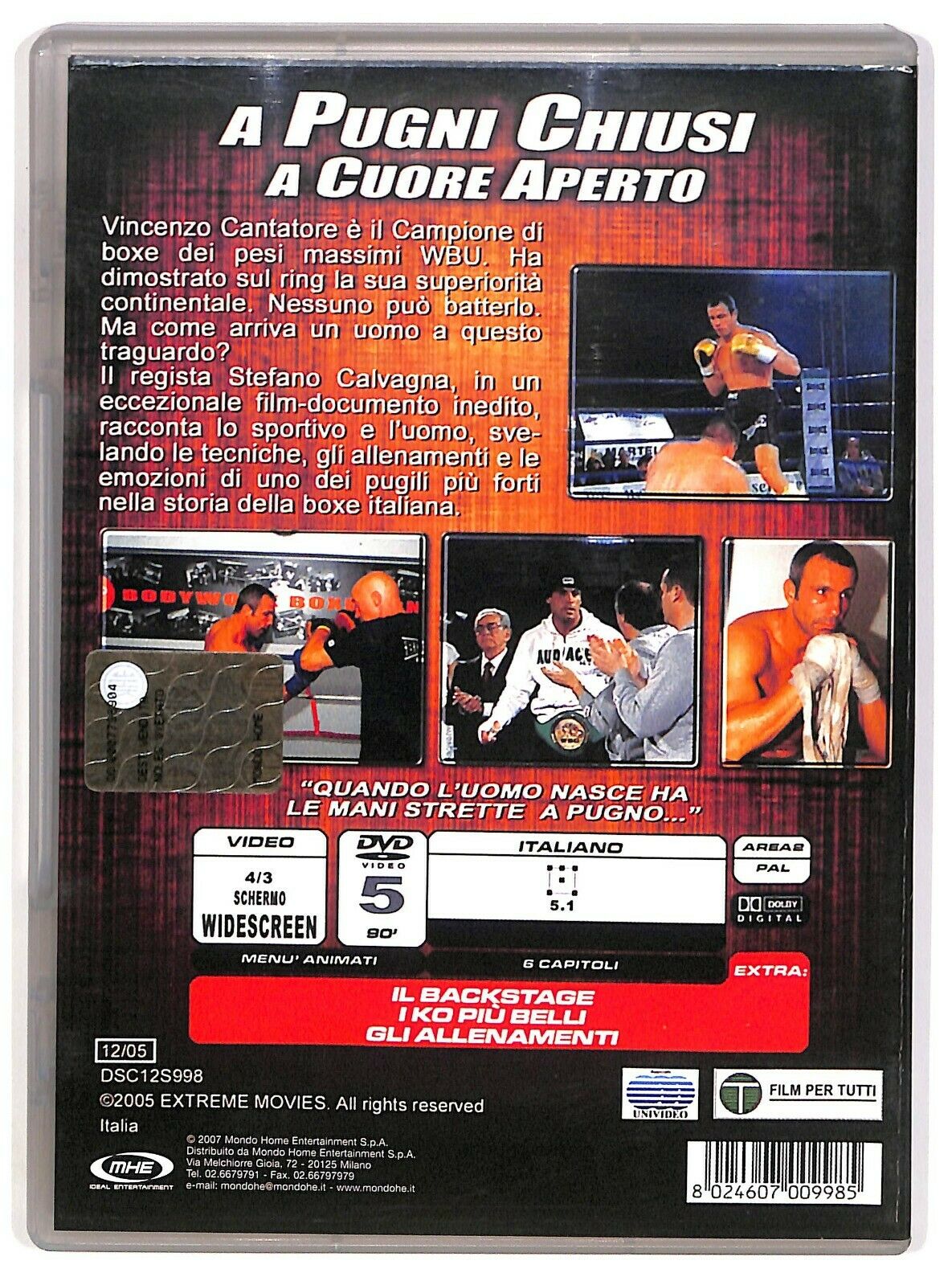 EBOND A Pugni Chiusi a Cuore Aperto Di Stefano Calvagna DVD DB778602