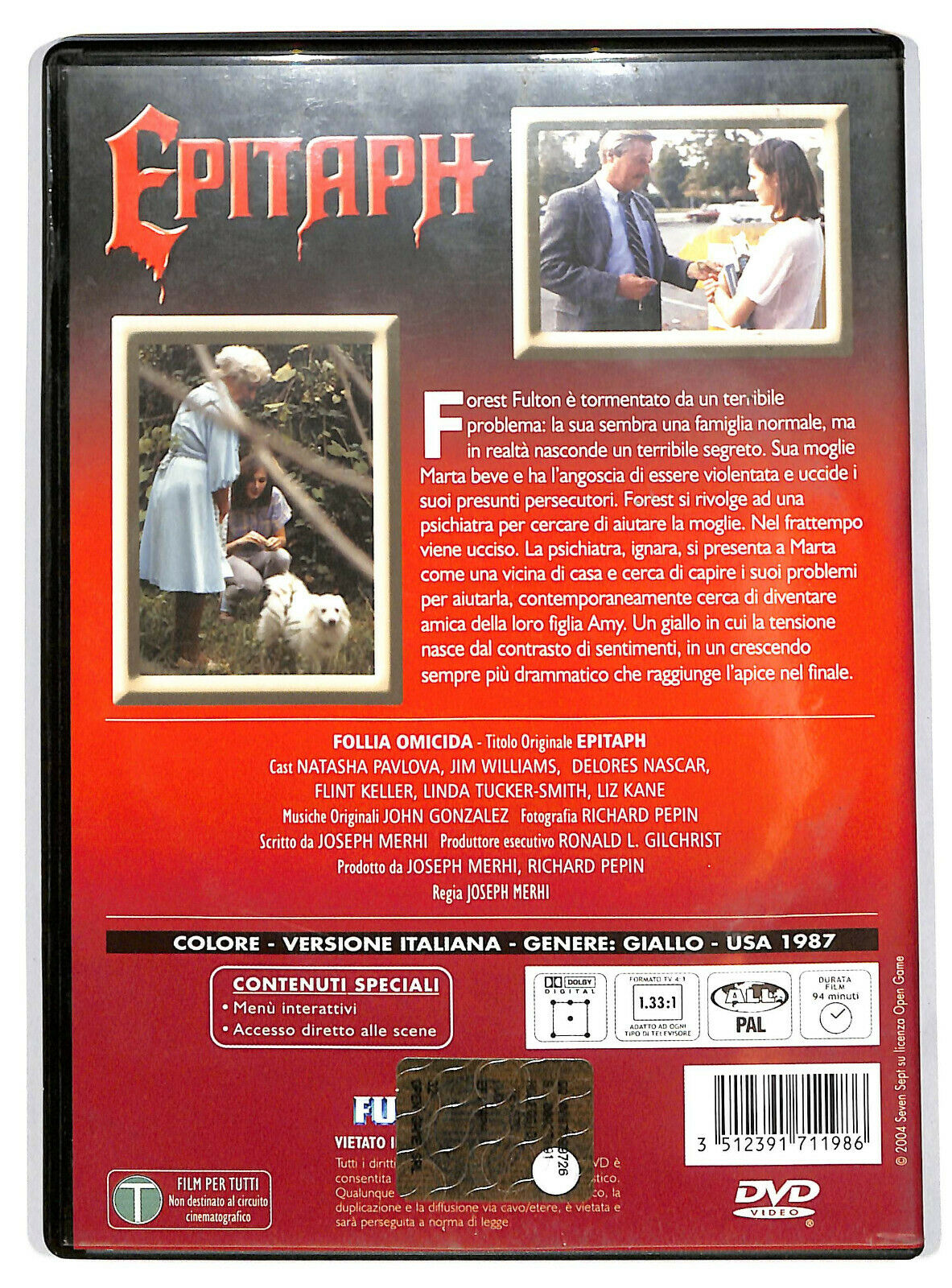EBOND Epitaph Follia Omicida DVD DB778637