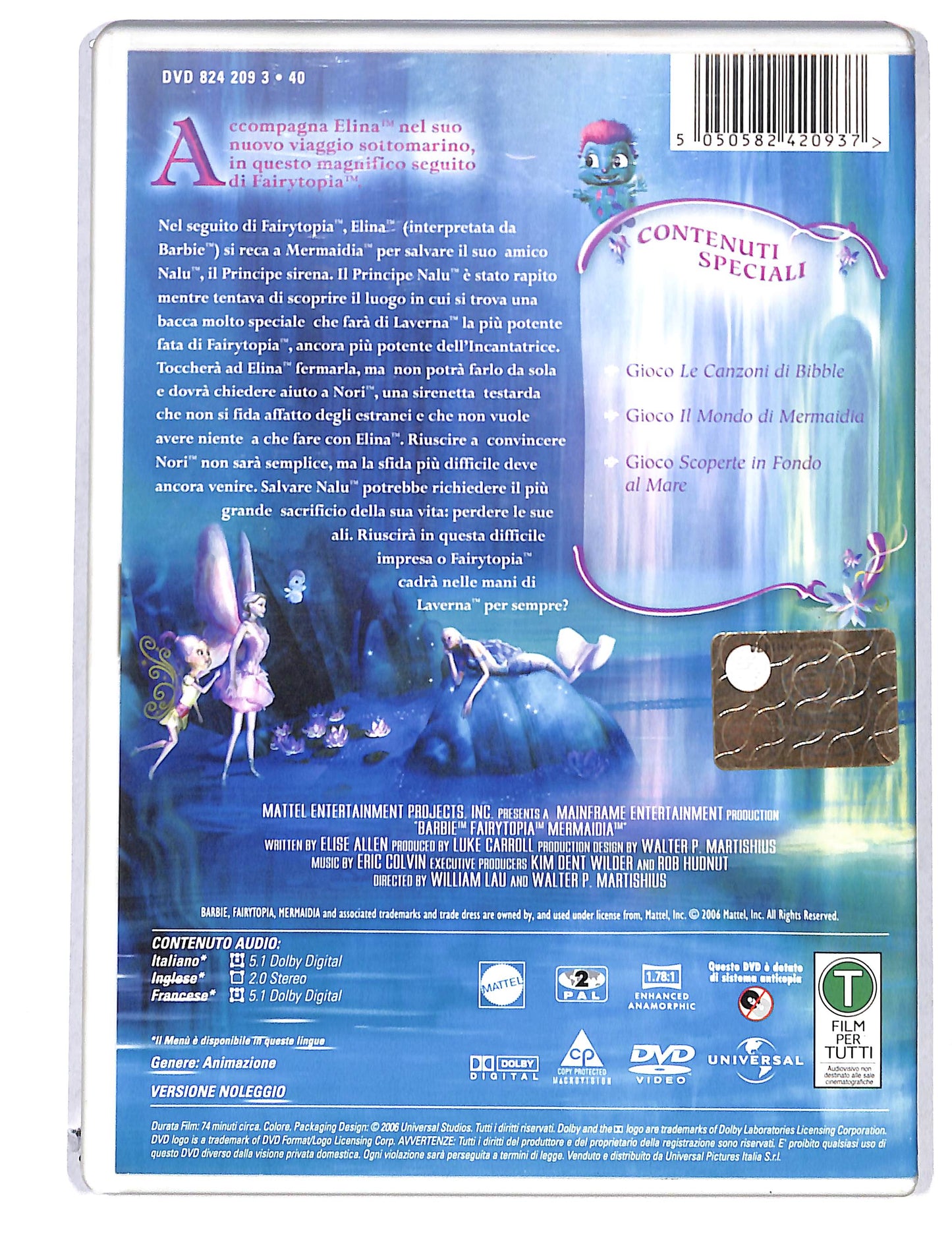 EBOND Barbie Fairytopia - Mermaidia NOLEGGIO DVD DB778812