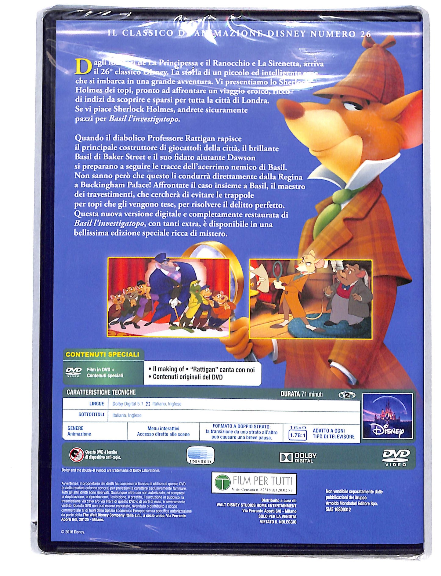 EBOND Basil l'investigatopo EDITORIALE DVD DB778825