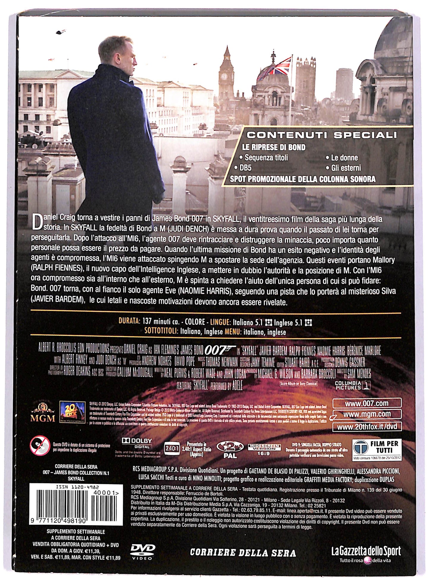 EBOND 007 Vol.1 - Skyfall SLIPCASE EDITORIALE DVD DB778914