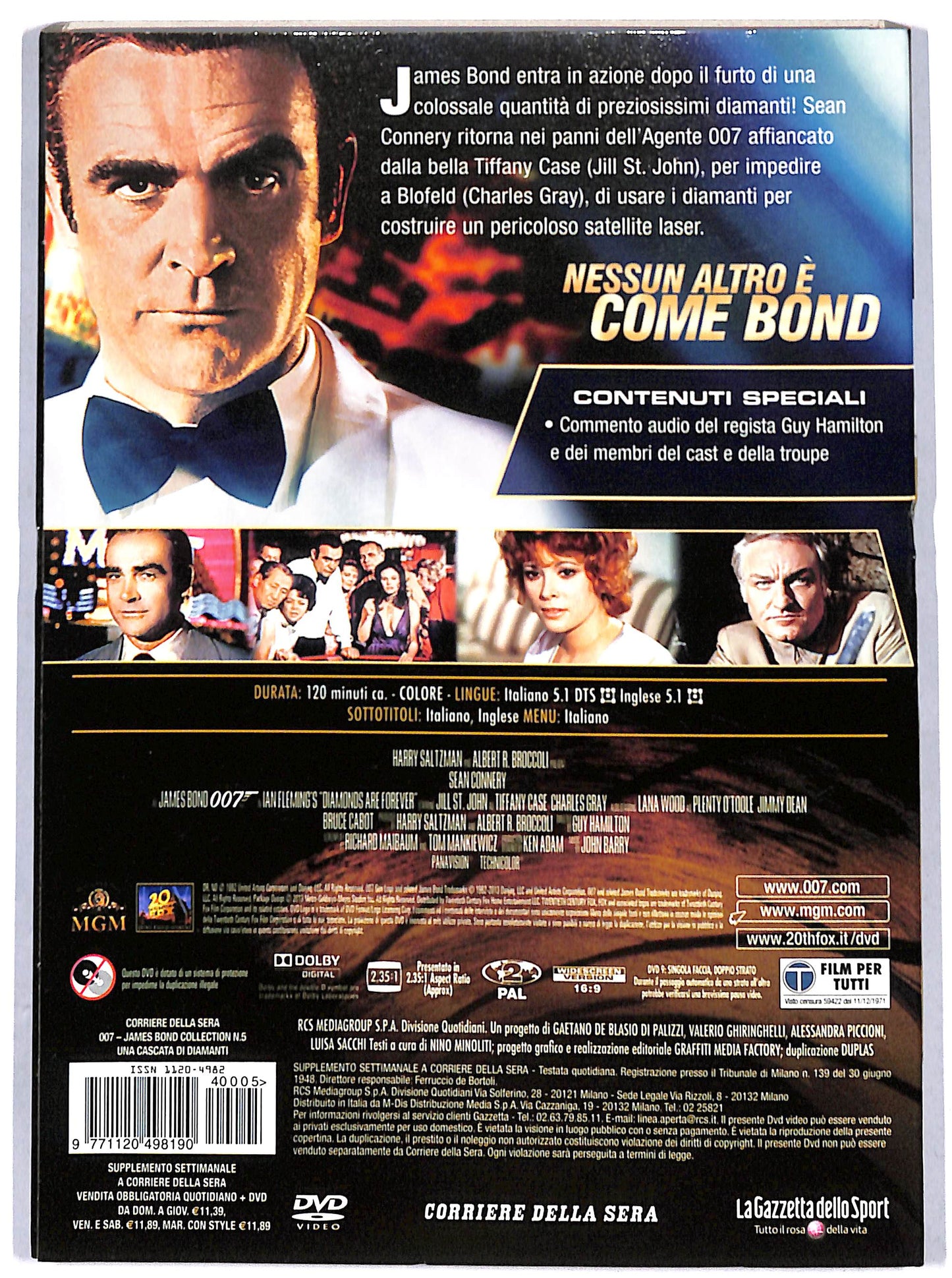 EBOND 007 - Una cascata di diamanti volume 5 EDITORIALE DVD DB778918