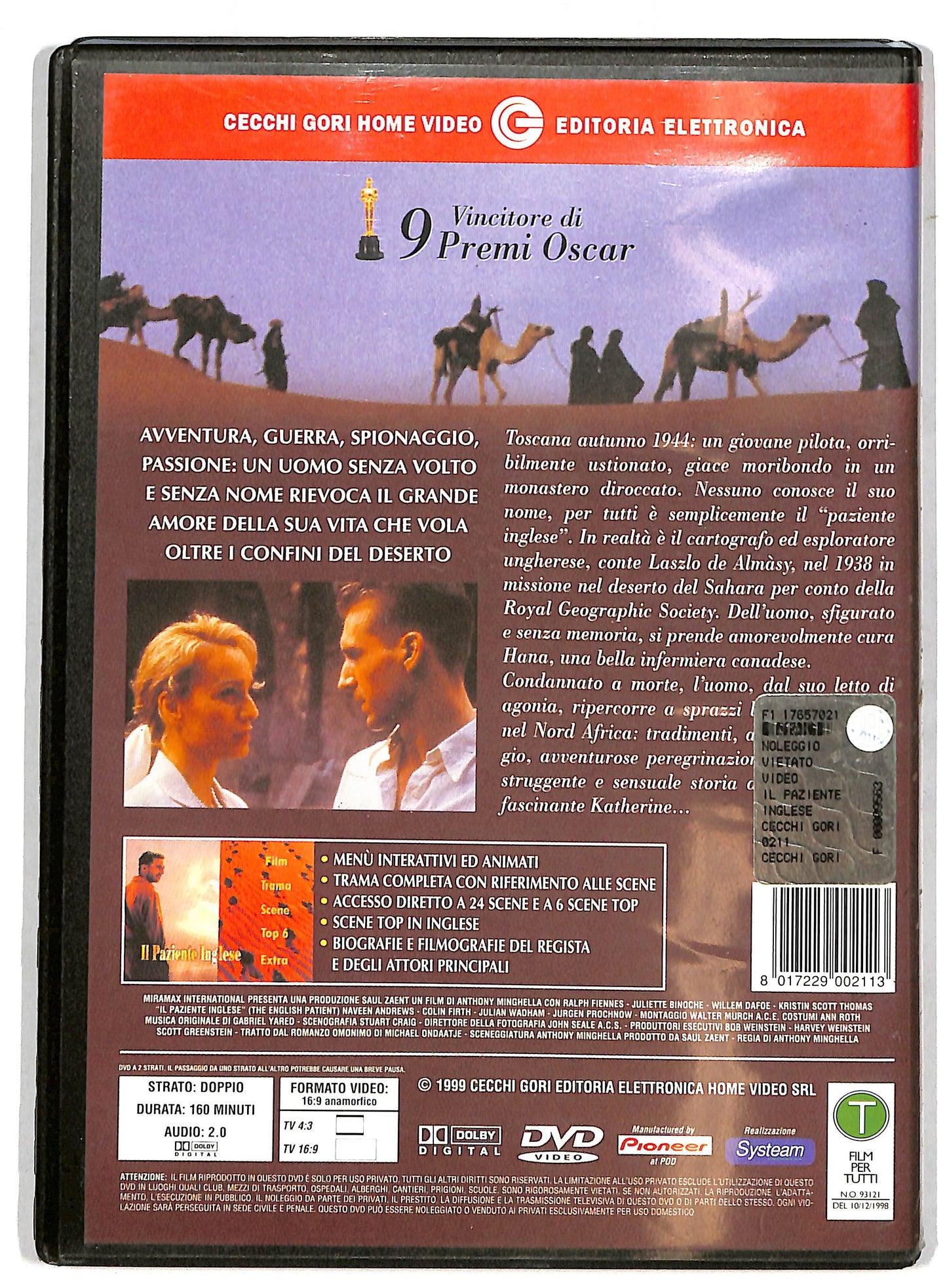 EBOND Il paziente inglese DVD DB779428