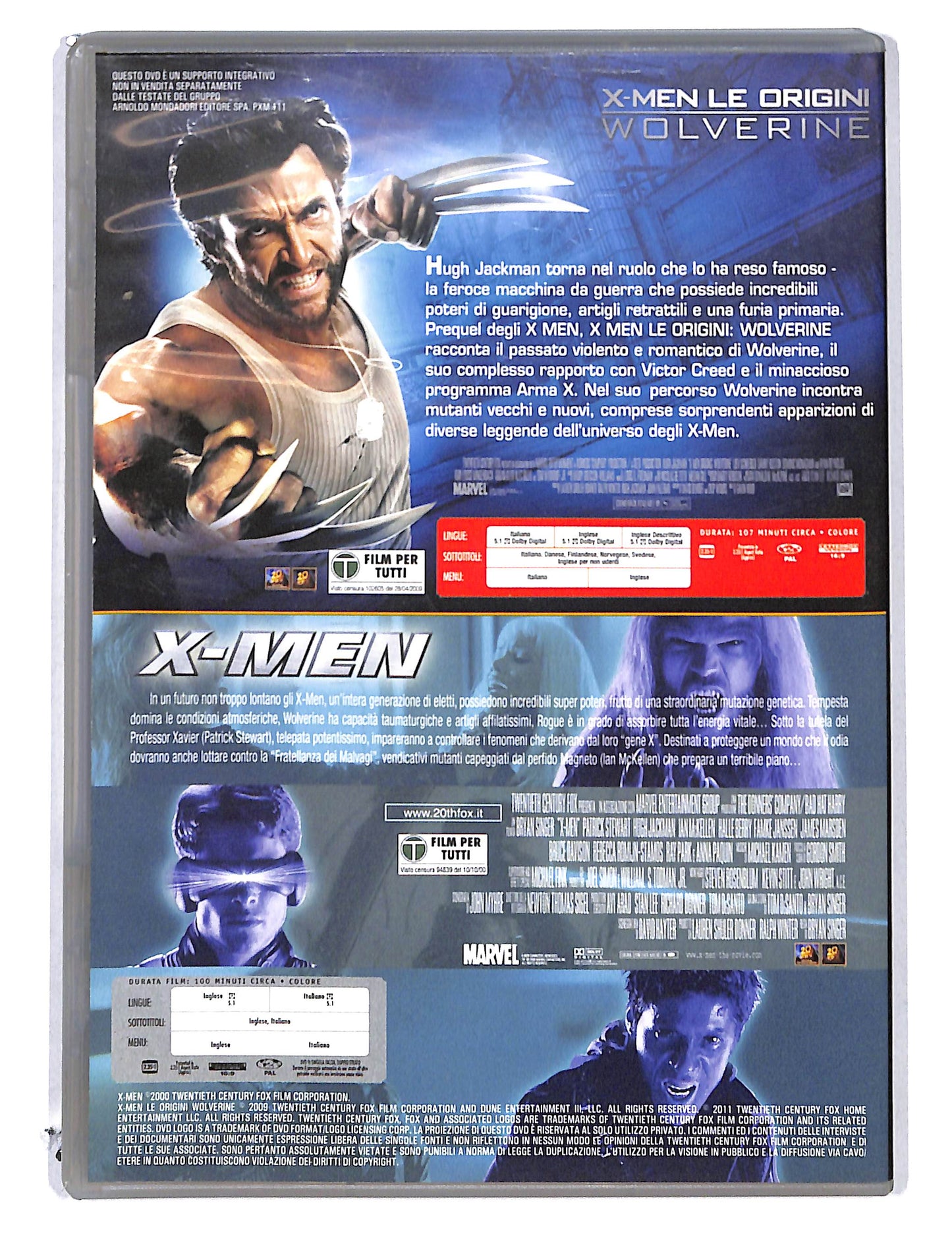 EBOND X-Men le origini wolverine & X- Men EDITORIALE DVD DB780119