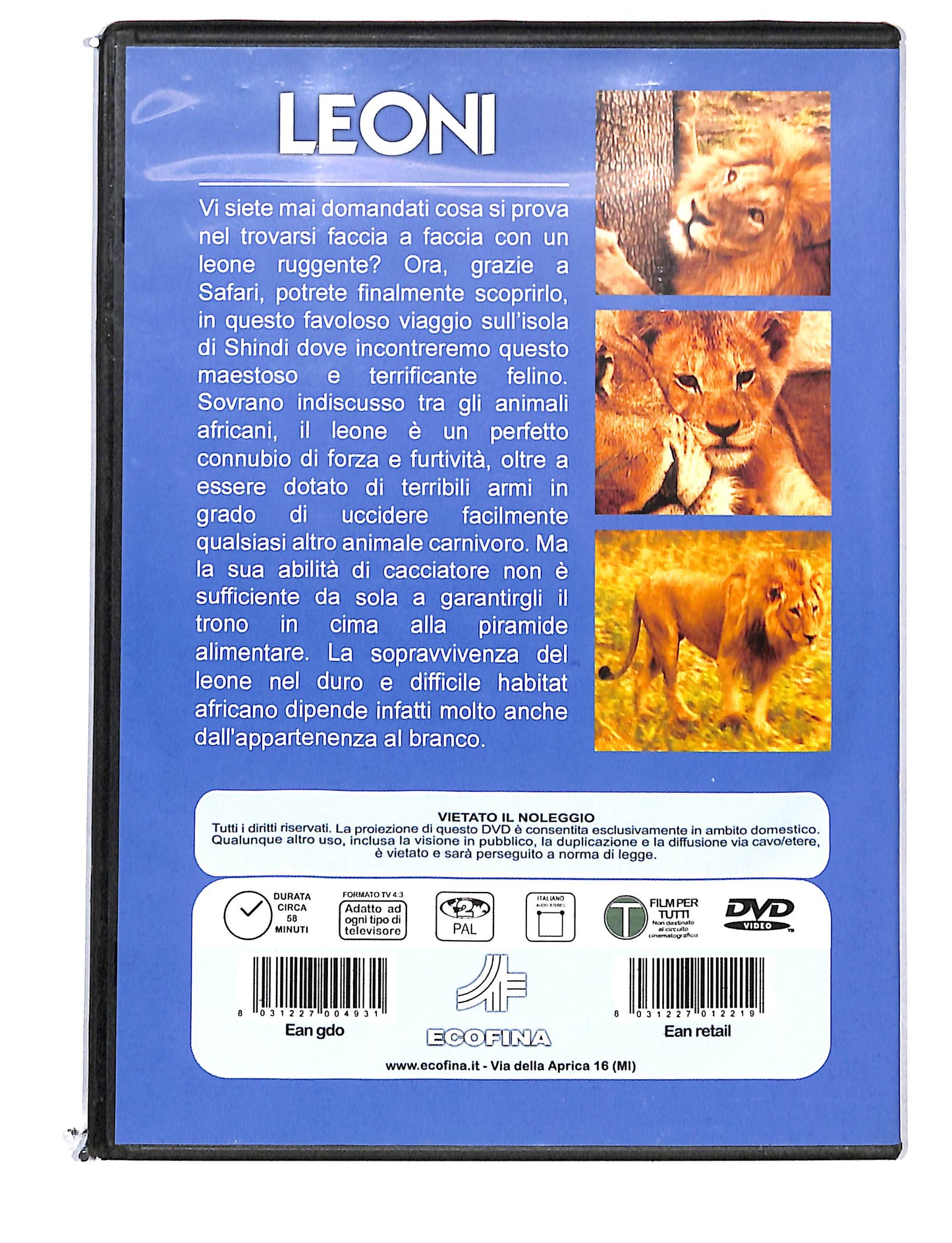 EBOND Safari - il magico mondo degli animali - Leoni DVD DB780120