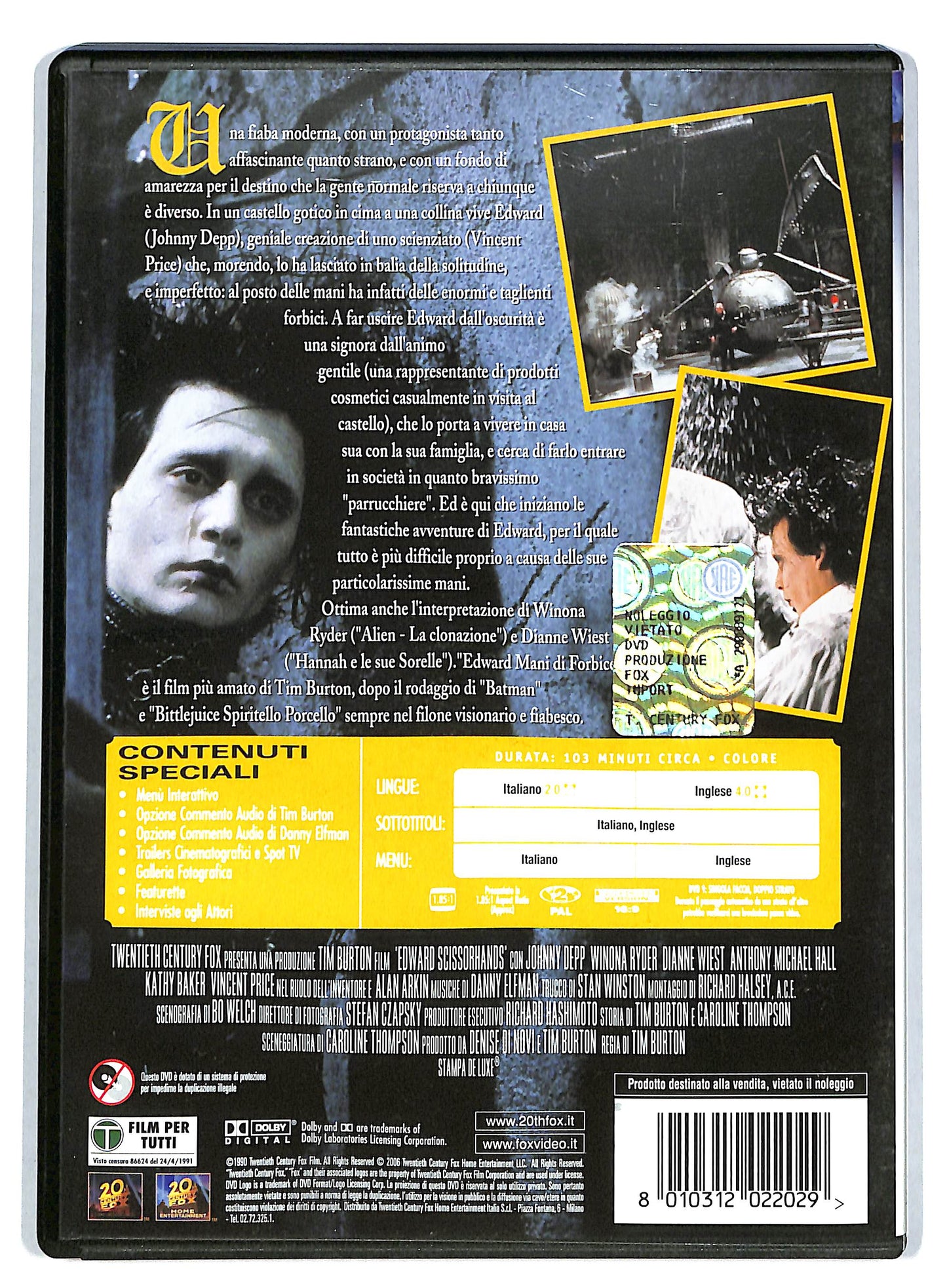 EBOND Edward mani di forbice DVD DB780854