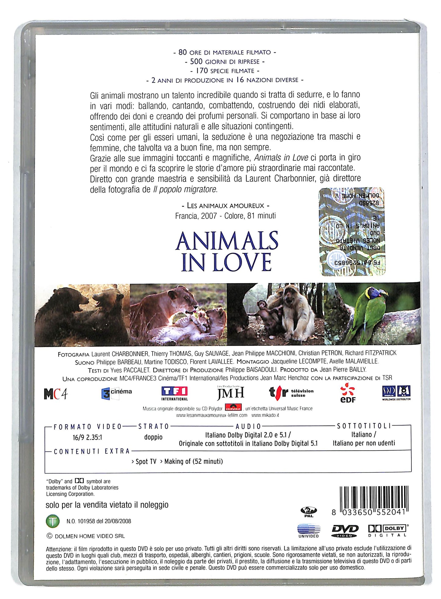 EBOND Animals In Love NOLEGGIO DVD DB786223