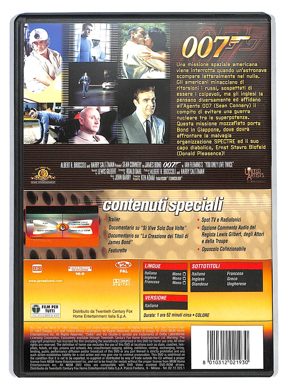 EBOND Agente 007- Si Vive Solo Due Volte DVD DB786835