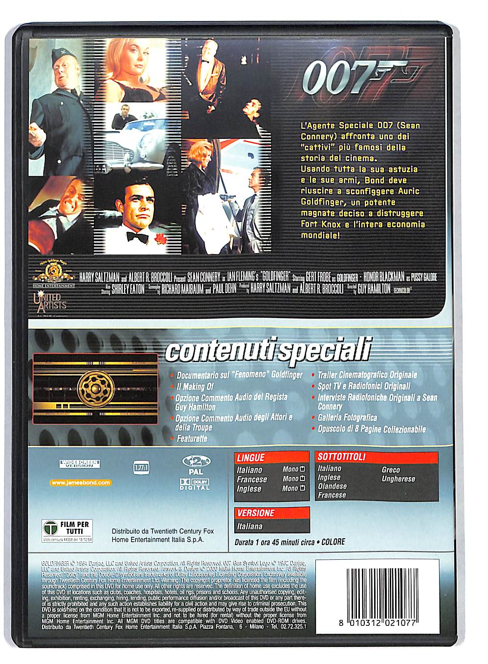 EBOND 007 - Missione Goldfinger Edizione Speciale DVD DB786837