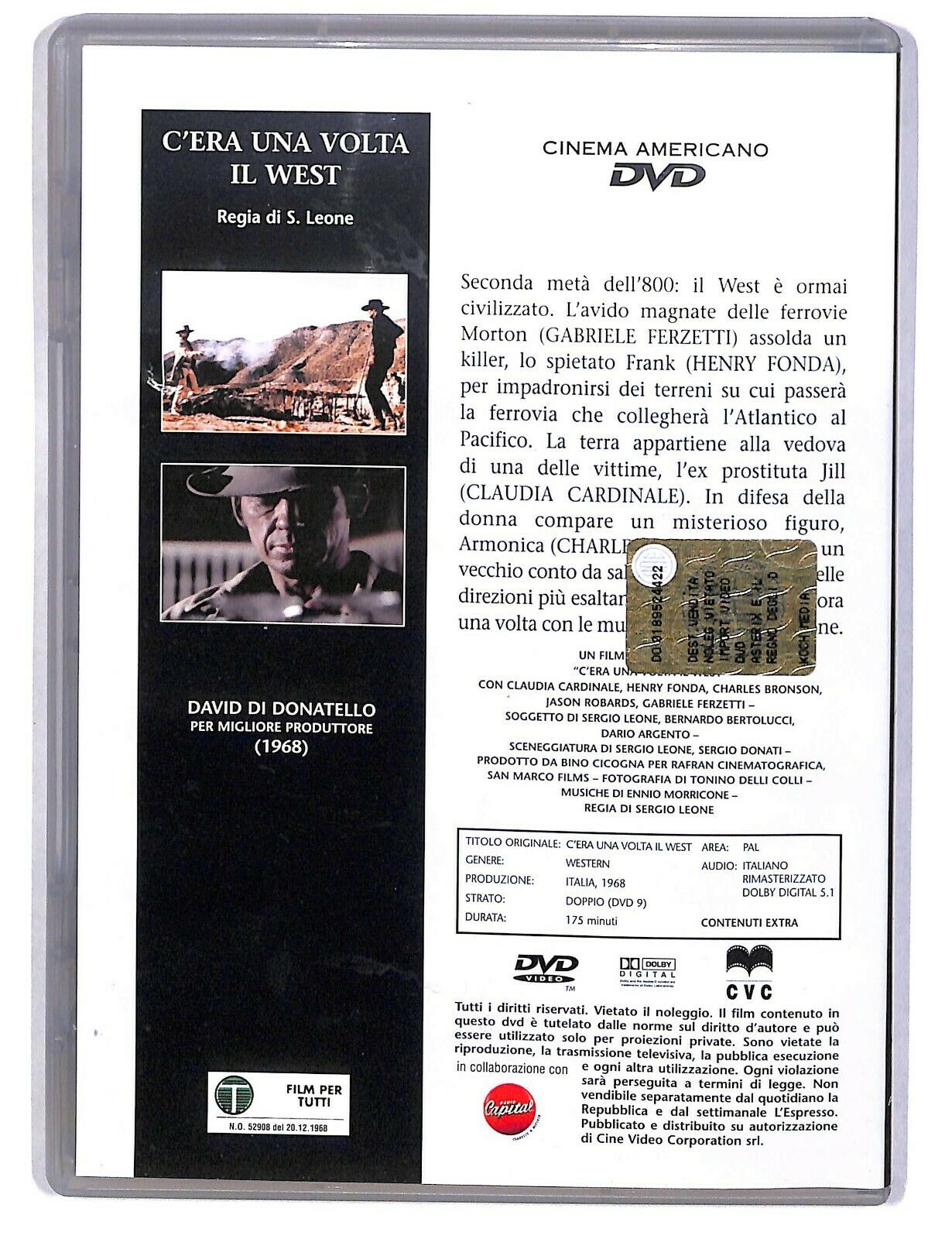 EBOND C'era Una Volta Il West Di Sergio Leone - Cinema Americano DVD DB786851