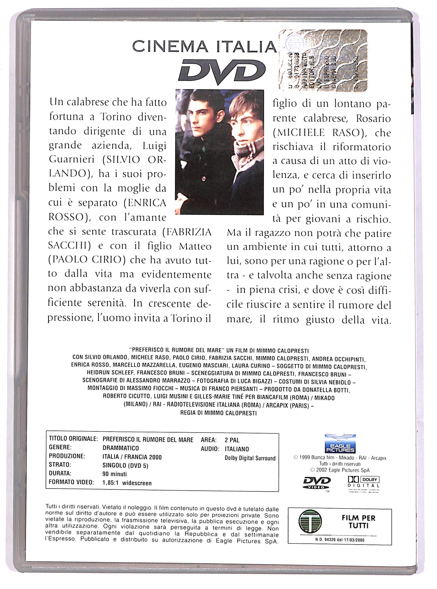 EBOND Preferisco il rumore del mare EDITORIALE DVD DB786863