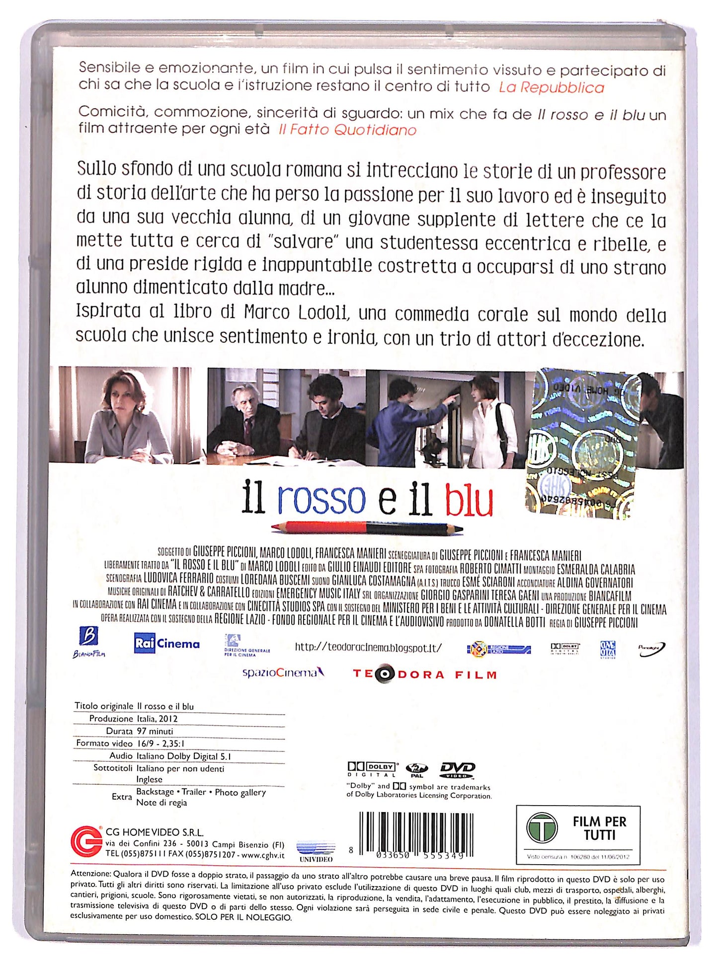 EBOND Il rosso e il blu Noleggio DVD DB787665