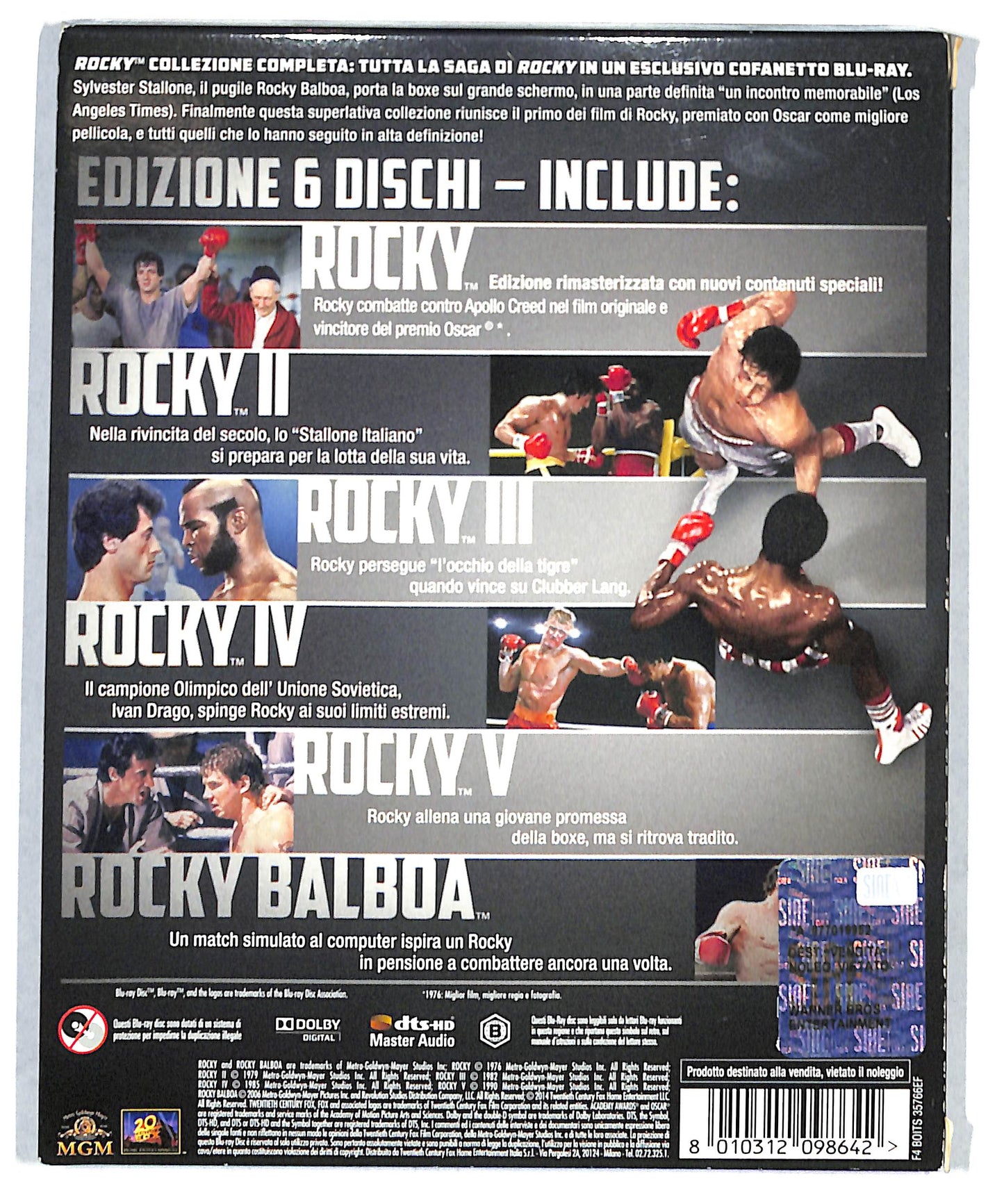 EBOND Rocky Collezione Completa BLURAY DB787942