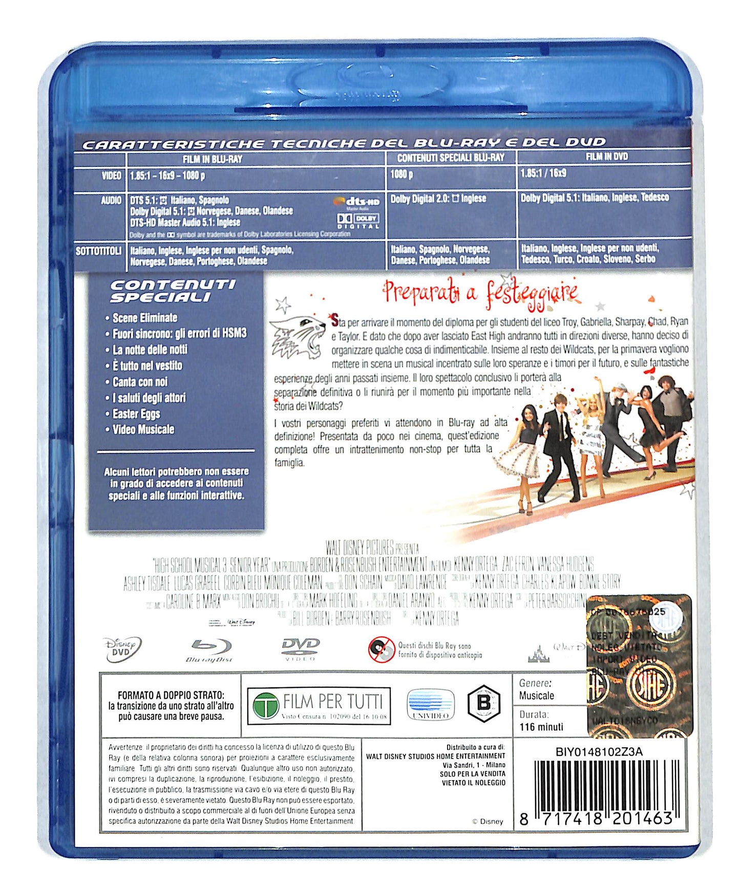 EBOND High School Musical 3 edizione integrale BLURAY DB787953