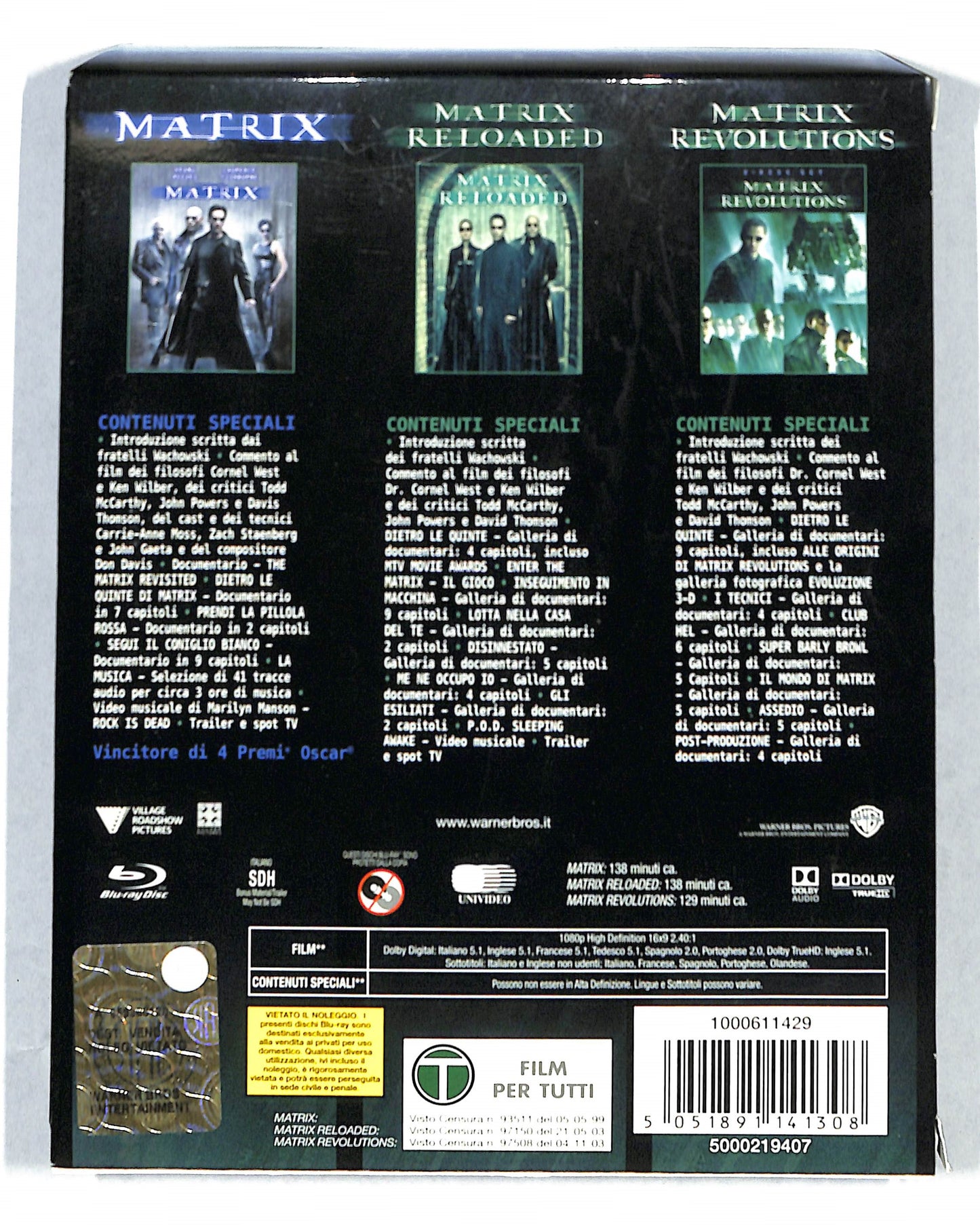 EBOND The Matrix Collection (3 dischi ) BLURAY DB787955