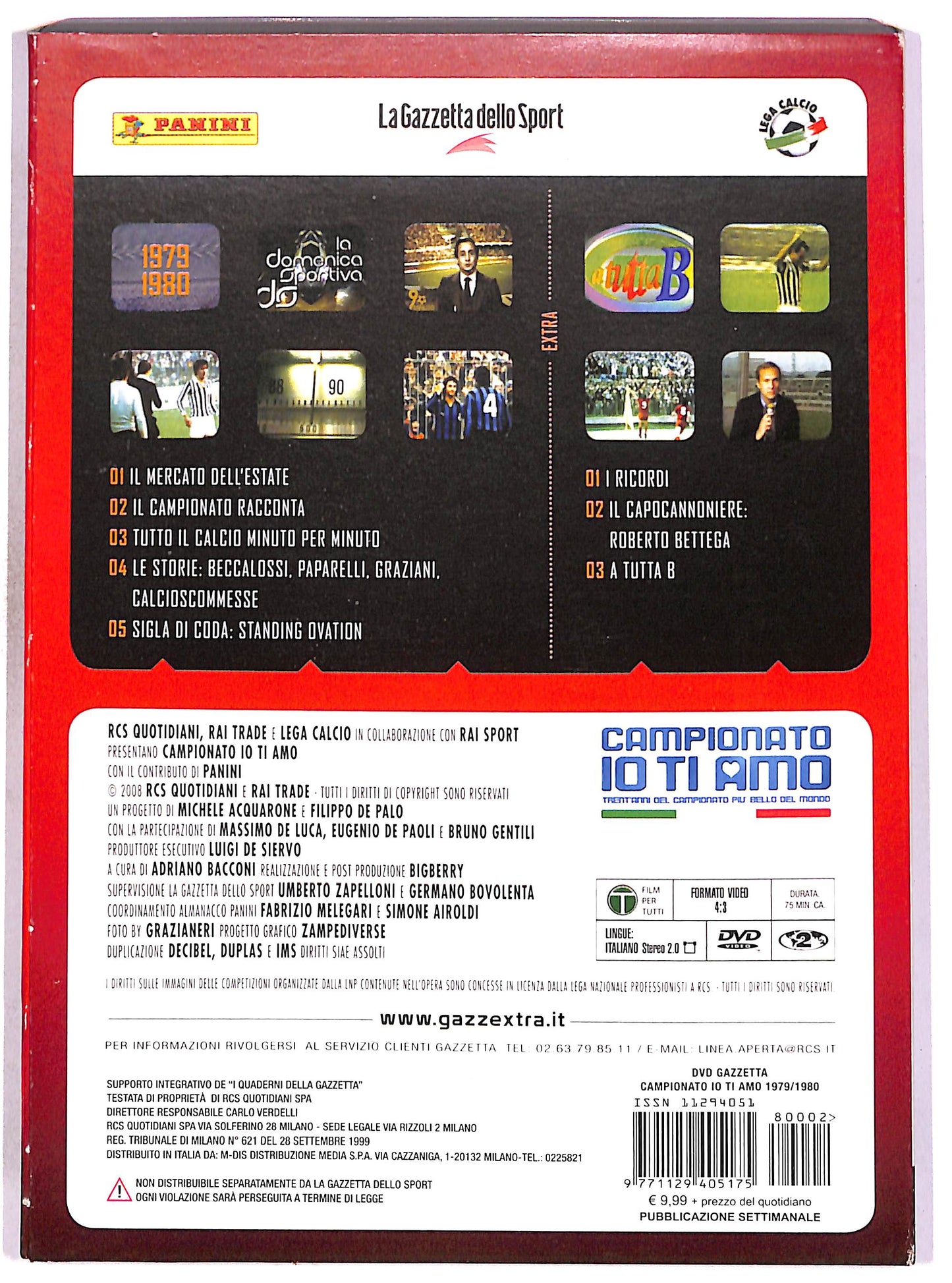 EBOND Campionato io ti amo Vol.2 - 1979-1980 SLIPCASE EDITORIALE DVD DB788304
