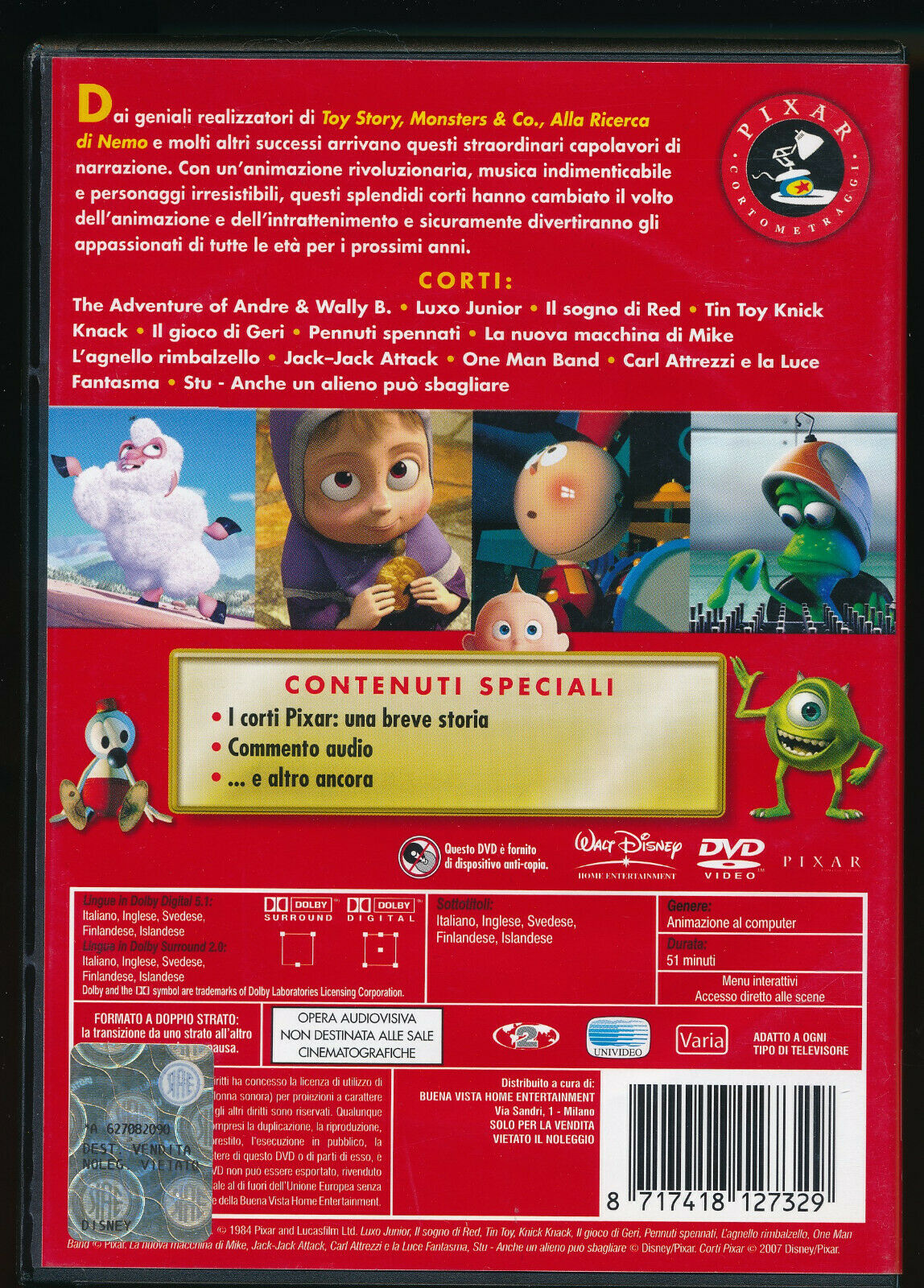 EBOND I Corti Pixar Collection - Volume 1 DVD DB788823