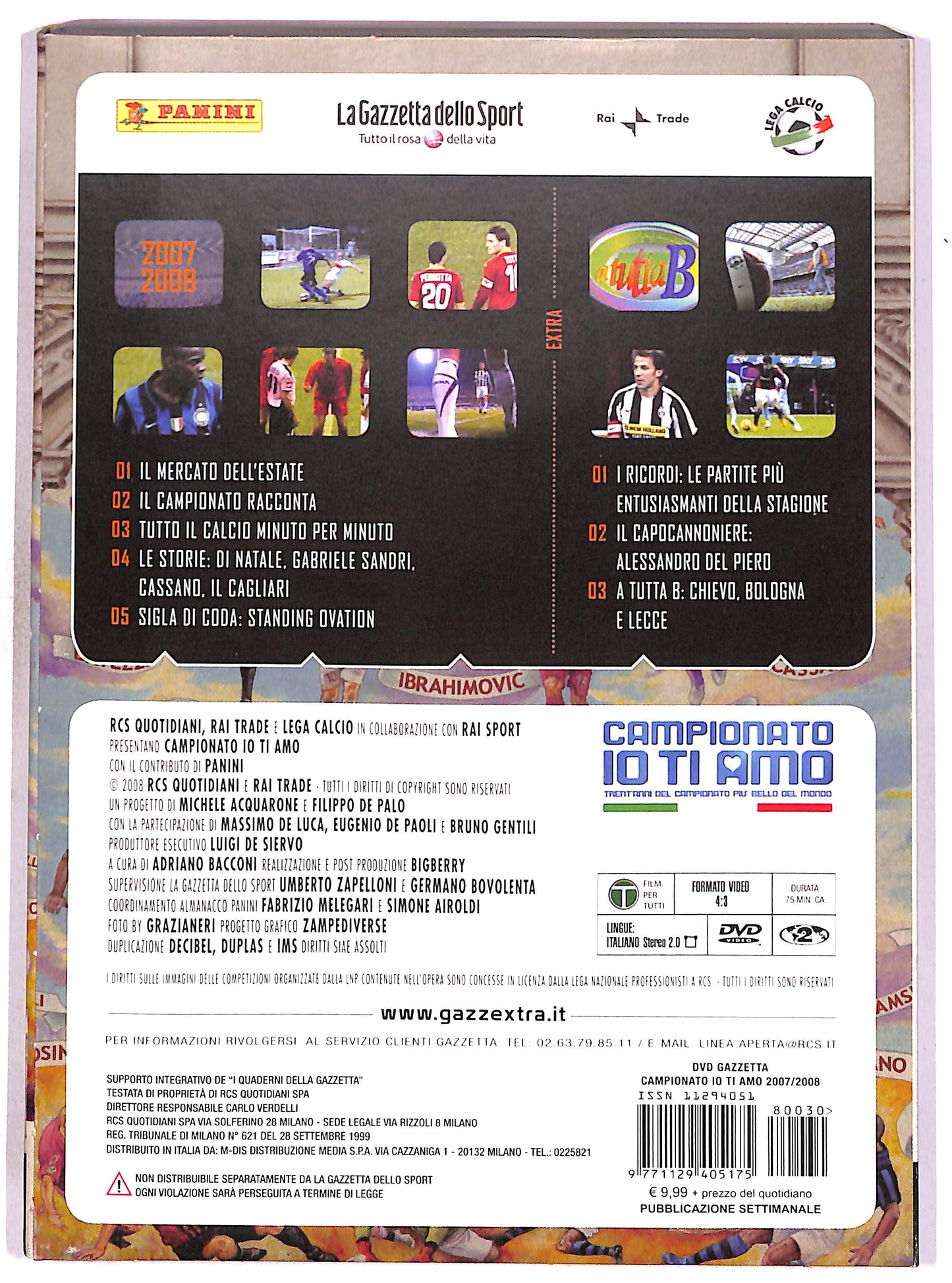 EBOND Campionato io ti amo Vol.30 - 2007-2008 SLIPCASE EDITORIALE DVD DB788859