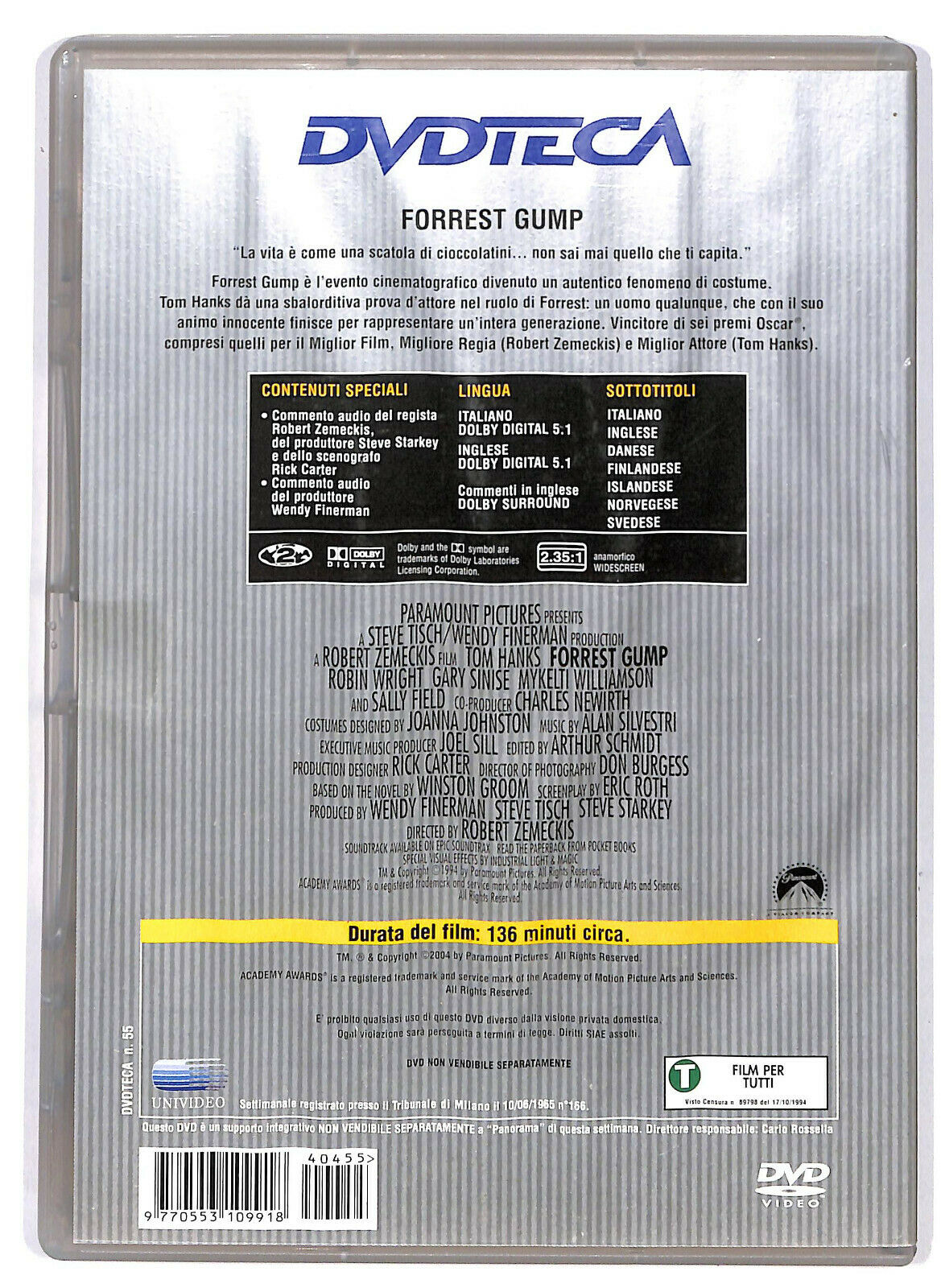 EBOND Forrest Gump Editoriale DVD DB789812