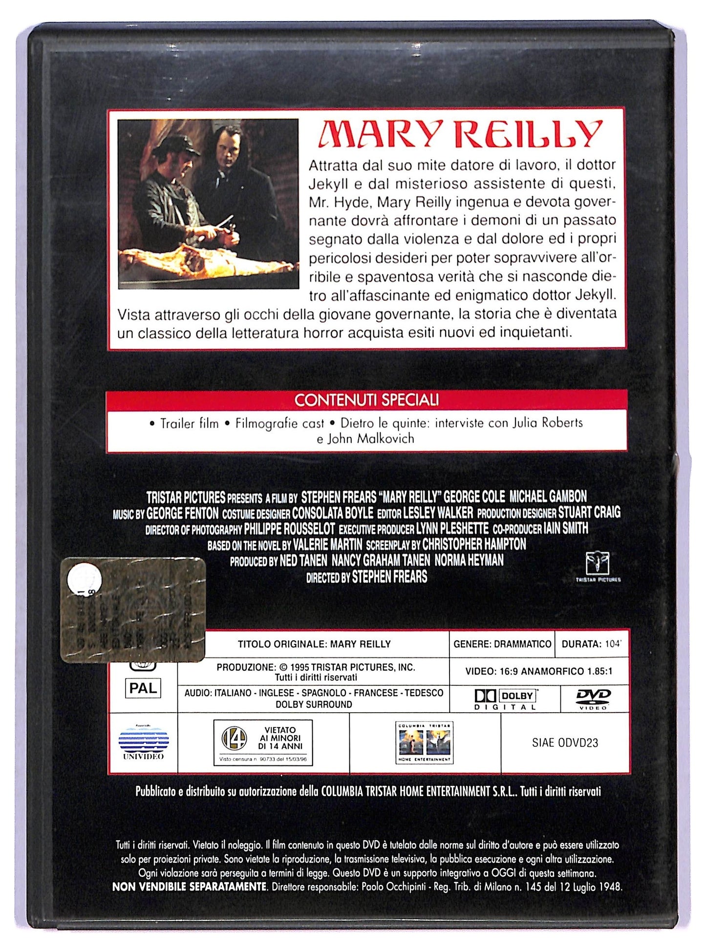 EBOND Mary Reilly EDITORIALE DVD DB789851
