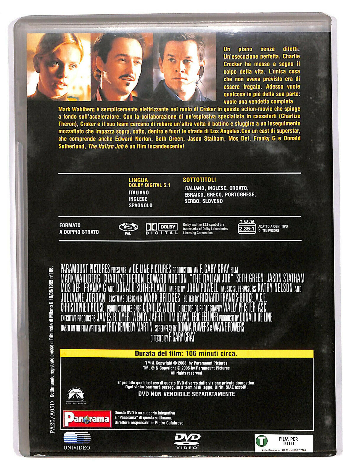 EBOND The Italian Job Editoriale DVD DB789852