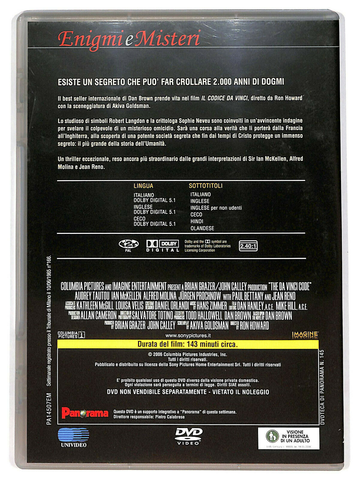 EBOND Il Codice Da Vinci Editoriale DVD DB790135