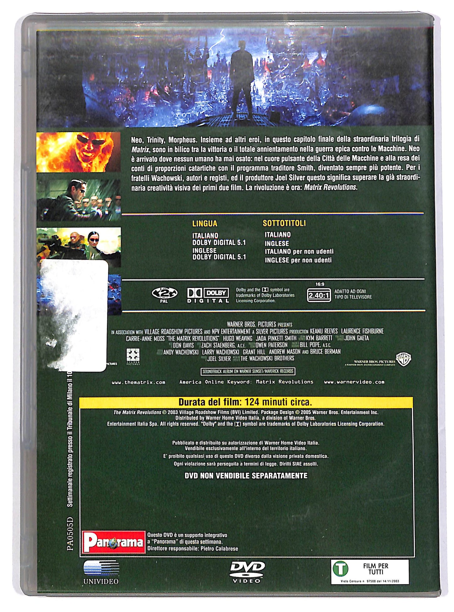 EBOND Matrix Revolutions EDITORIALE DVD DB790160
